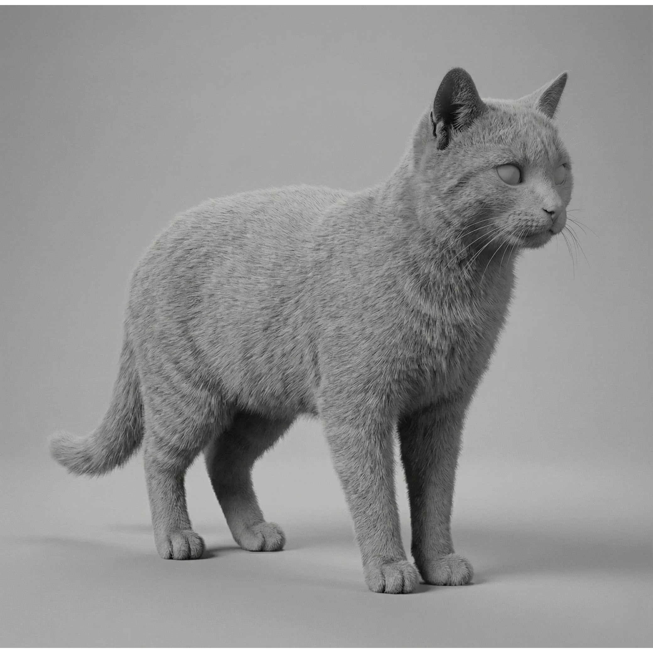 Tabby Cat 3D Model – Rigged Animated Fur, Blender, Game-Ready - View 28