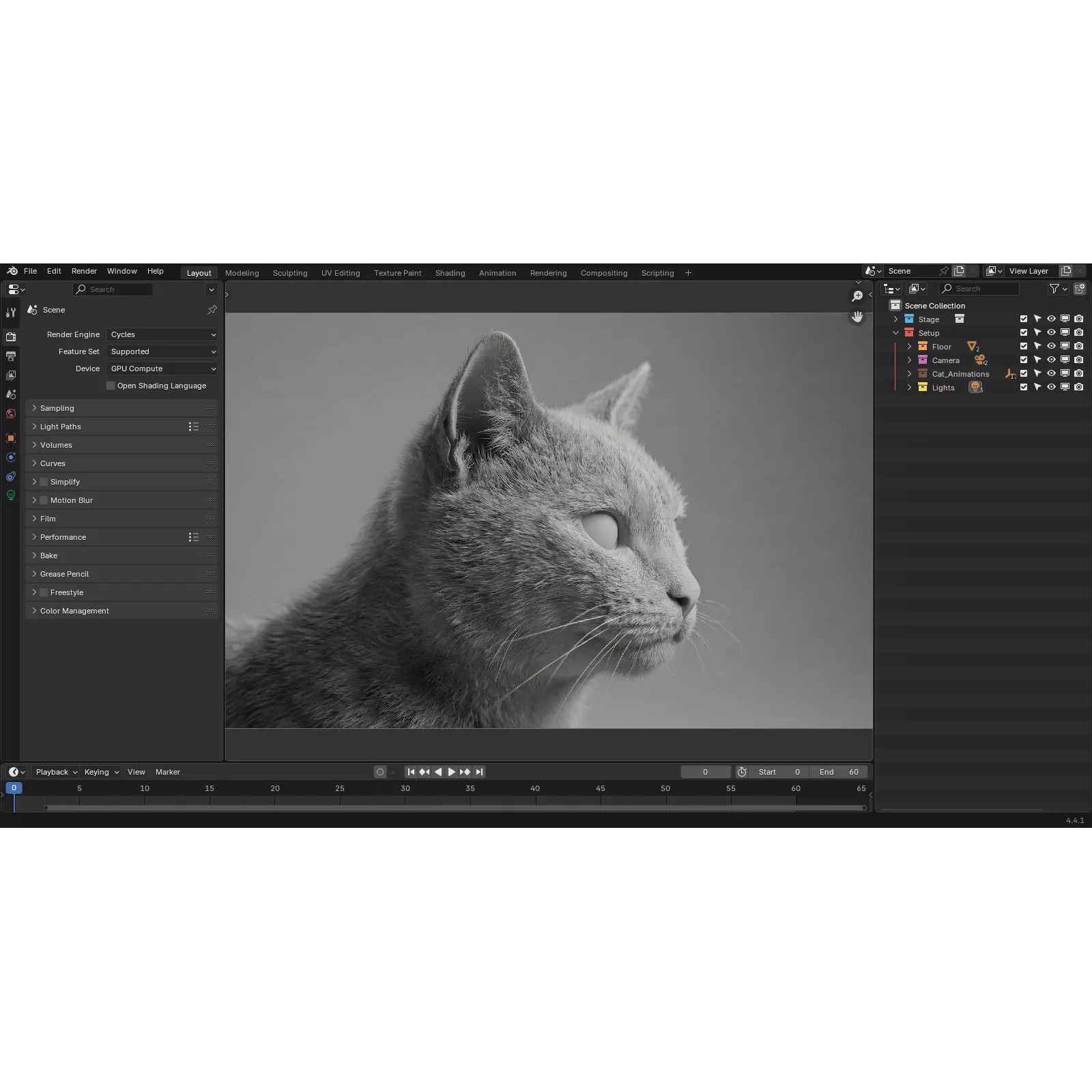Tabby Cat 3D Model – Rigged Animated Fur, Blender, Game-Ready - View 30