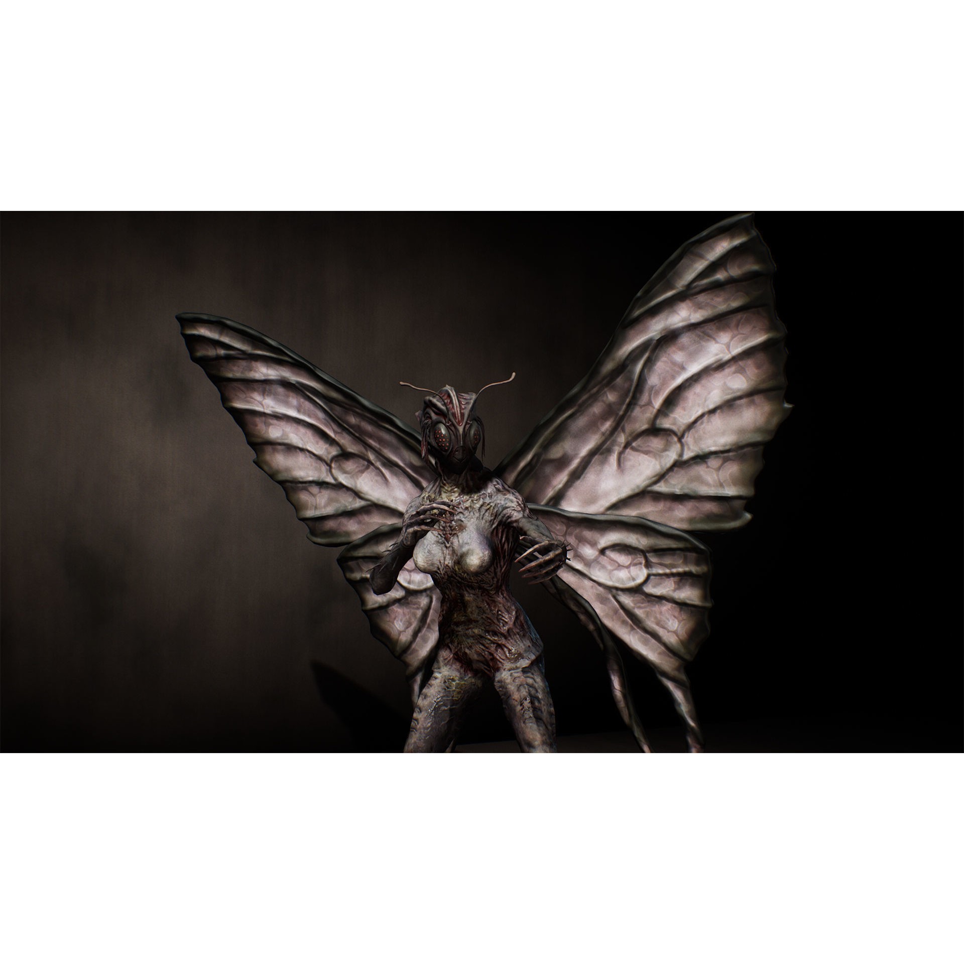 Butterfly Woman 3D Model – Low Poly Rigged Character with PBR Textures - View 10