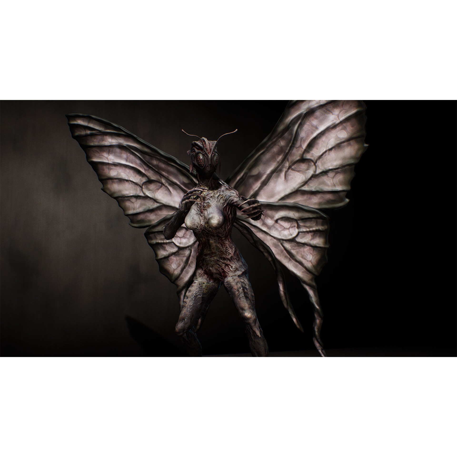 Butterfly Woman 3D Model – Low Poly Rigged Character with PBR Textures - View 11