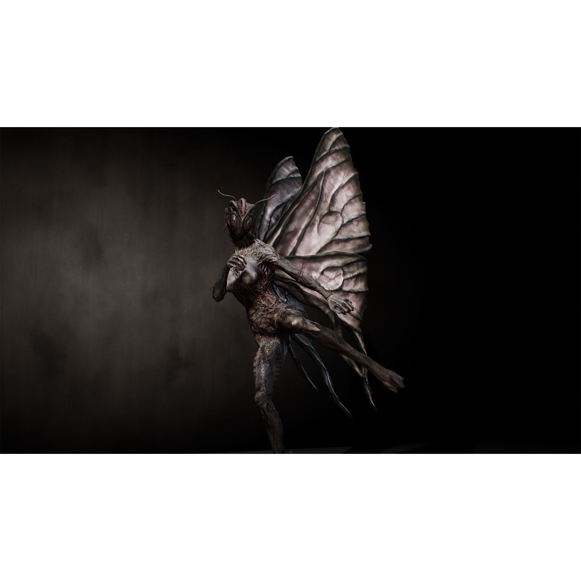 Butterfly Woman 3D Model – Low Poly Rigged Character with PBR Textures - View 12