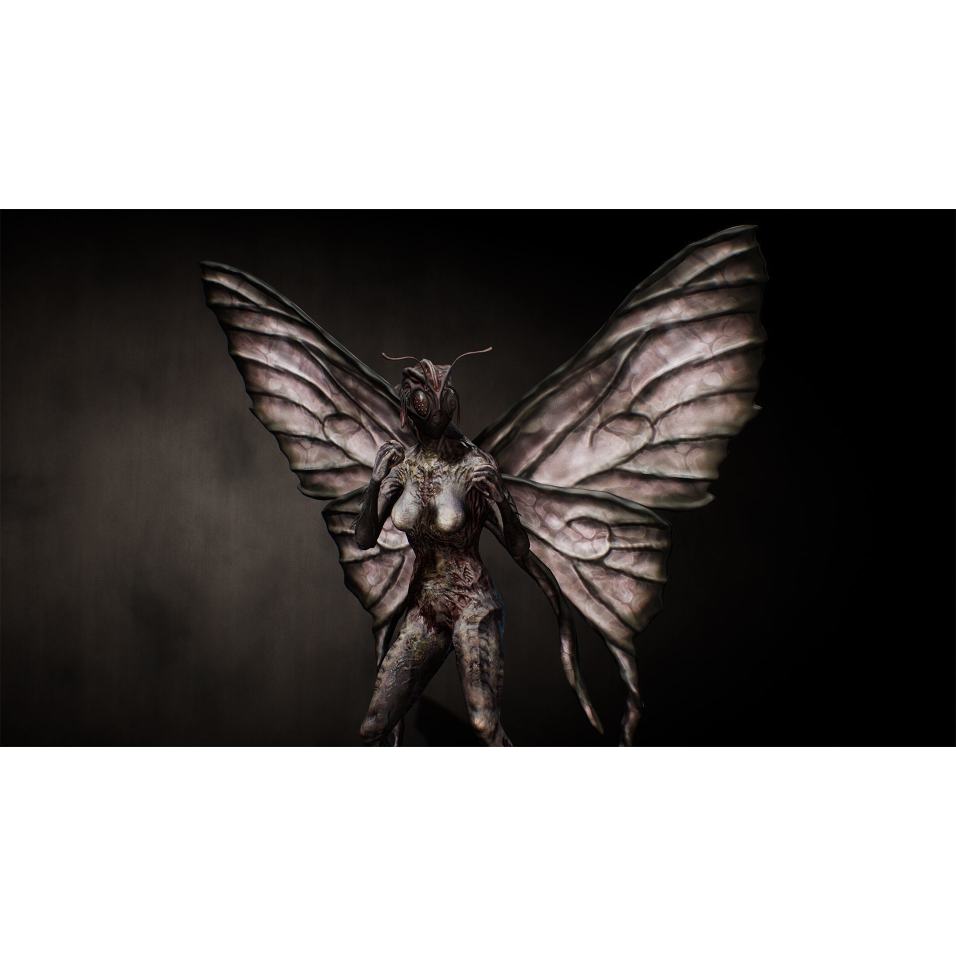 Butterfly Woman 3D Model – Low Poly Rigged Character with PBR Textures - View 13