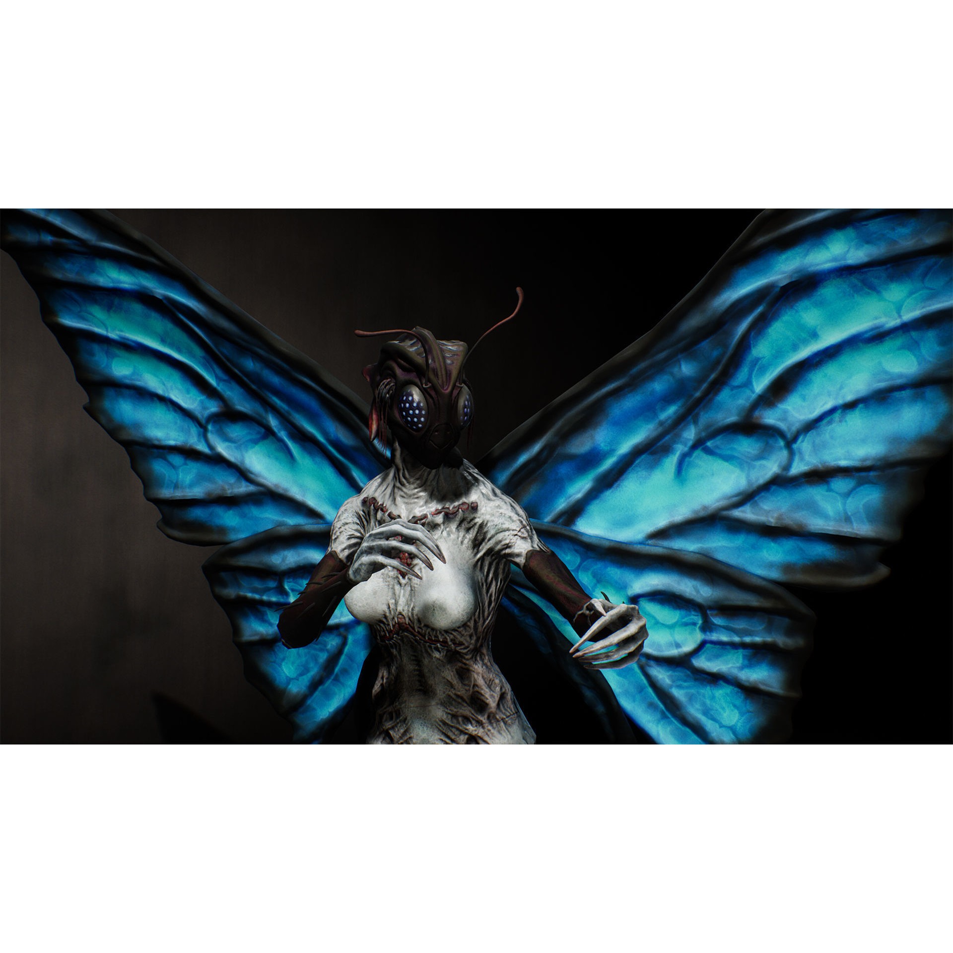 Butterfly Woman 3D Model – Low Poly Rigged Character with PBR Textures - View 15