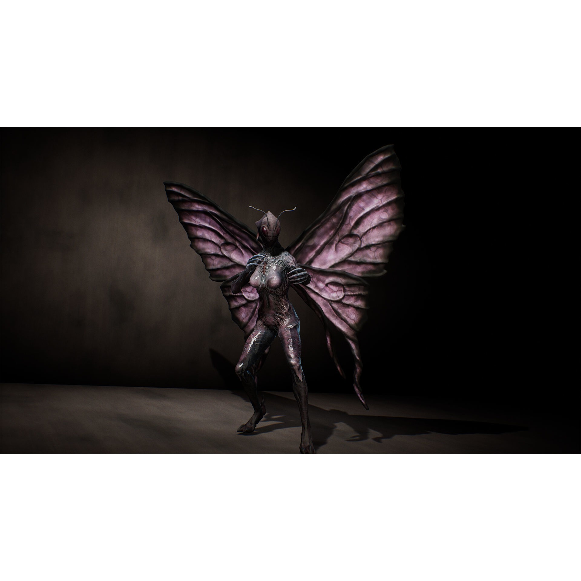 Butterfly Woman 3D Model – Low Poly Rigged Character with PBR Textures - View 17