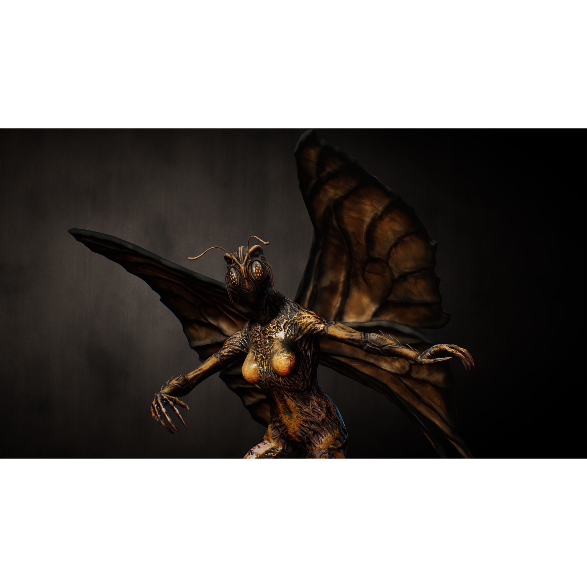 Butterfly Woman 3D Model – Low Poly Rigged Character with PBR Textures - View 18