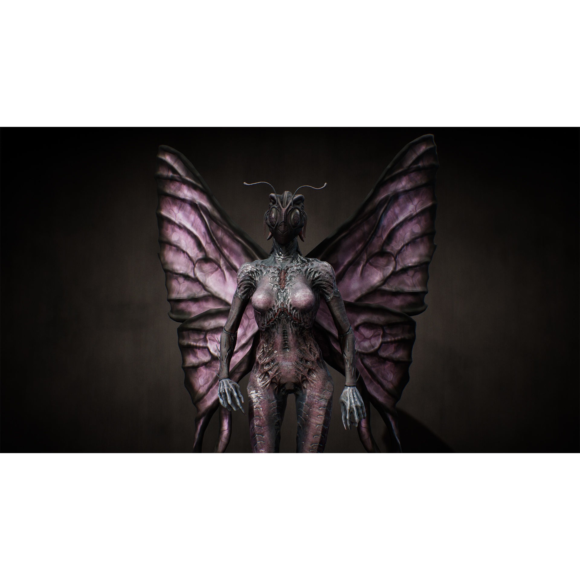 Butterfly Woman 3D Model – Low Poly Rigged Character with PBR Textures - View 21