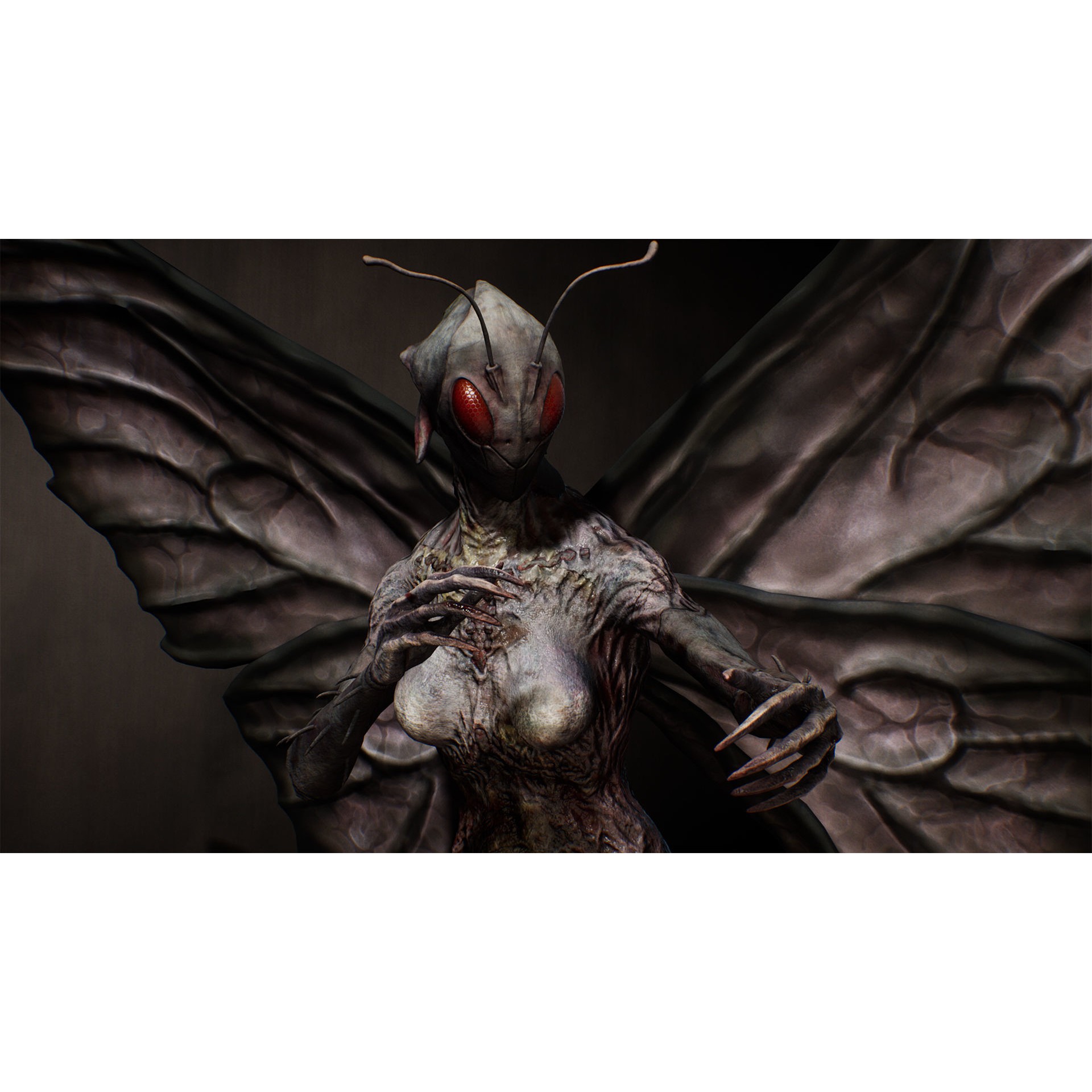 Butterfly Woman 3D Model – Low Poly Rigged Character with PBR Textures - View 8