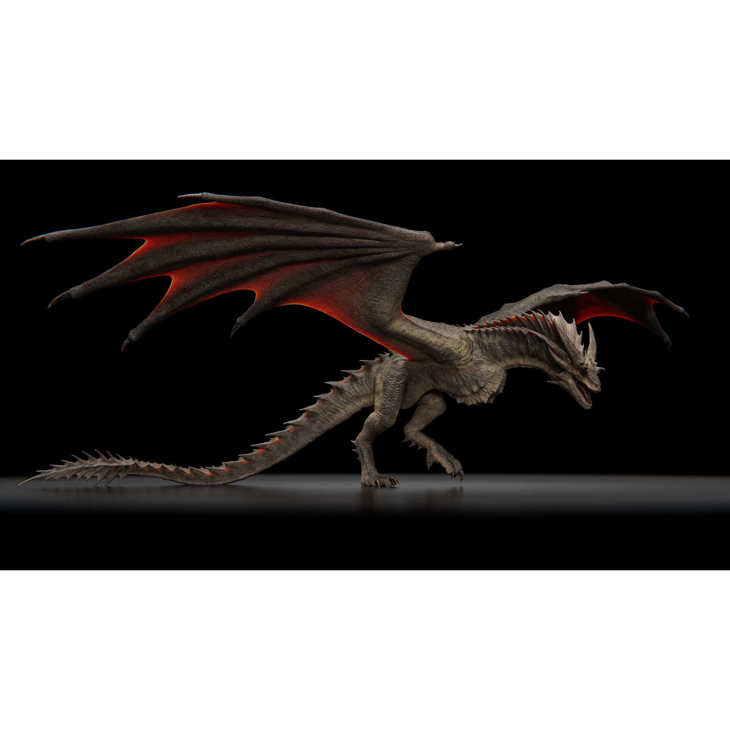 Vyrethorn Dragon 3D Model – Low Poly Rigged Creature, FBX & Blender - View 18