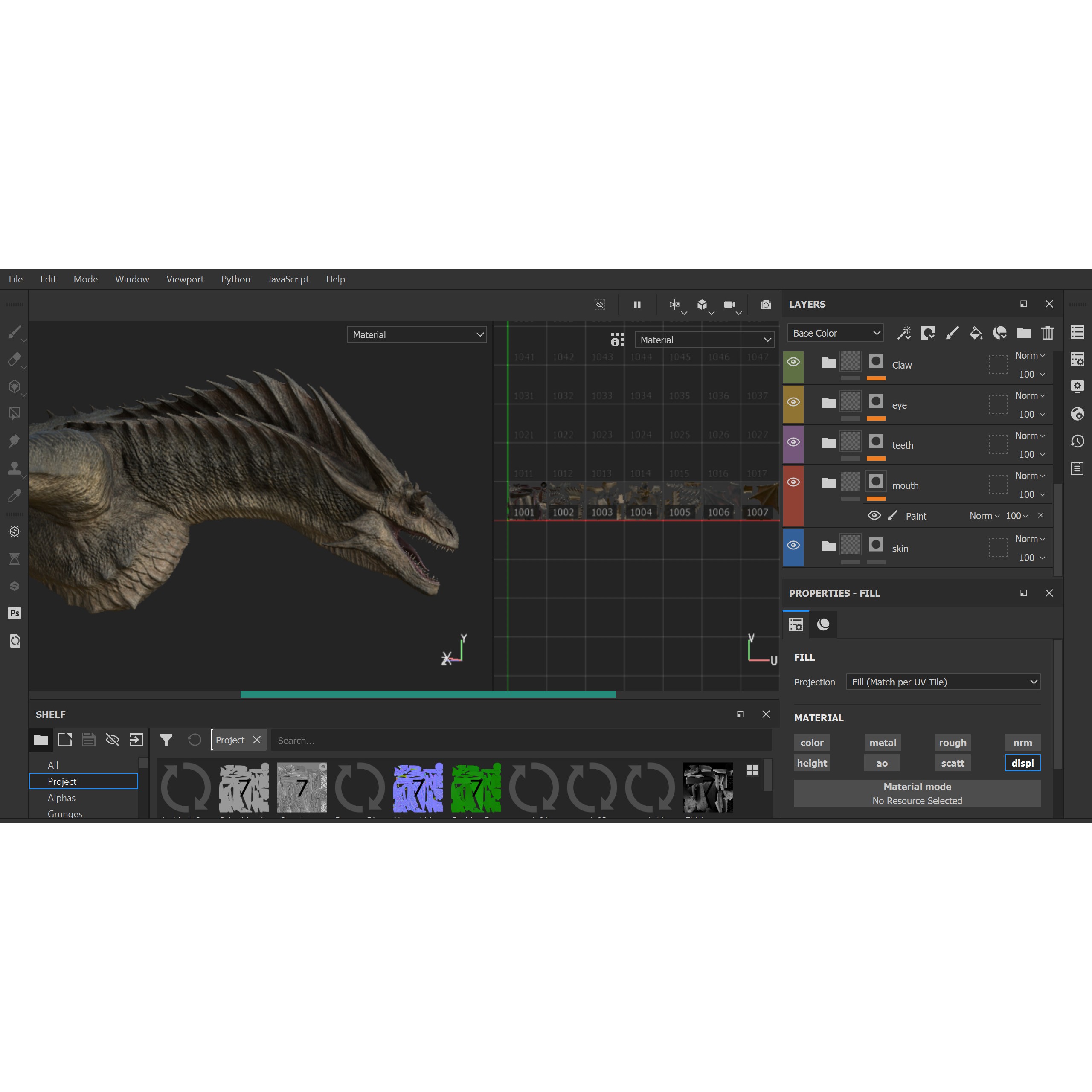 Vyrethorn Dragon 3D Model – Low Poly Rigged Creature, FBX & Blender - View 26