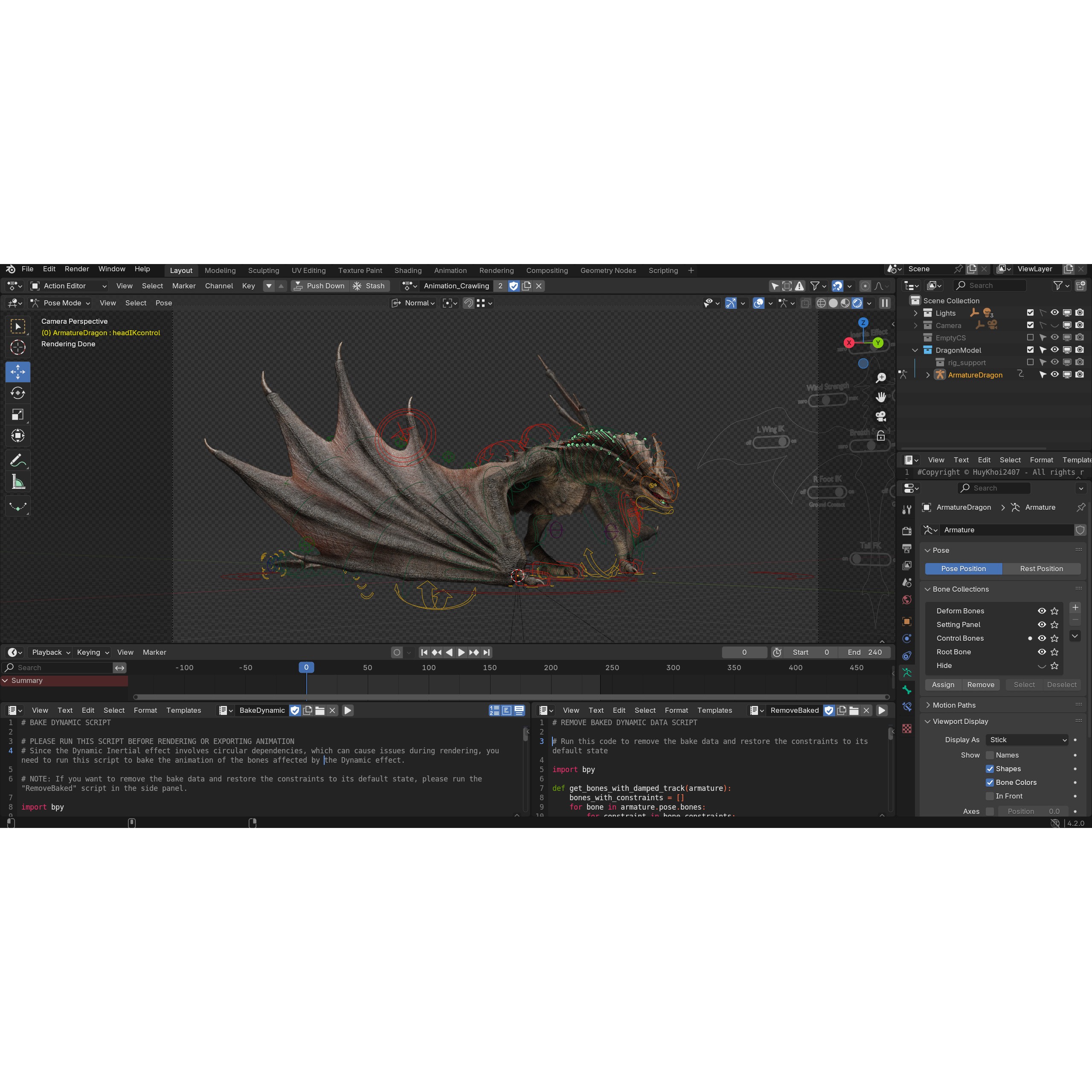 Vyrethorn Dragon 3D Model – Low Poly Rigged Creature, FBX & Blender - View 28