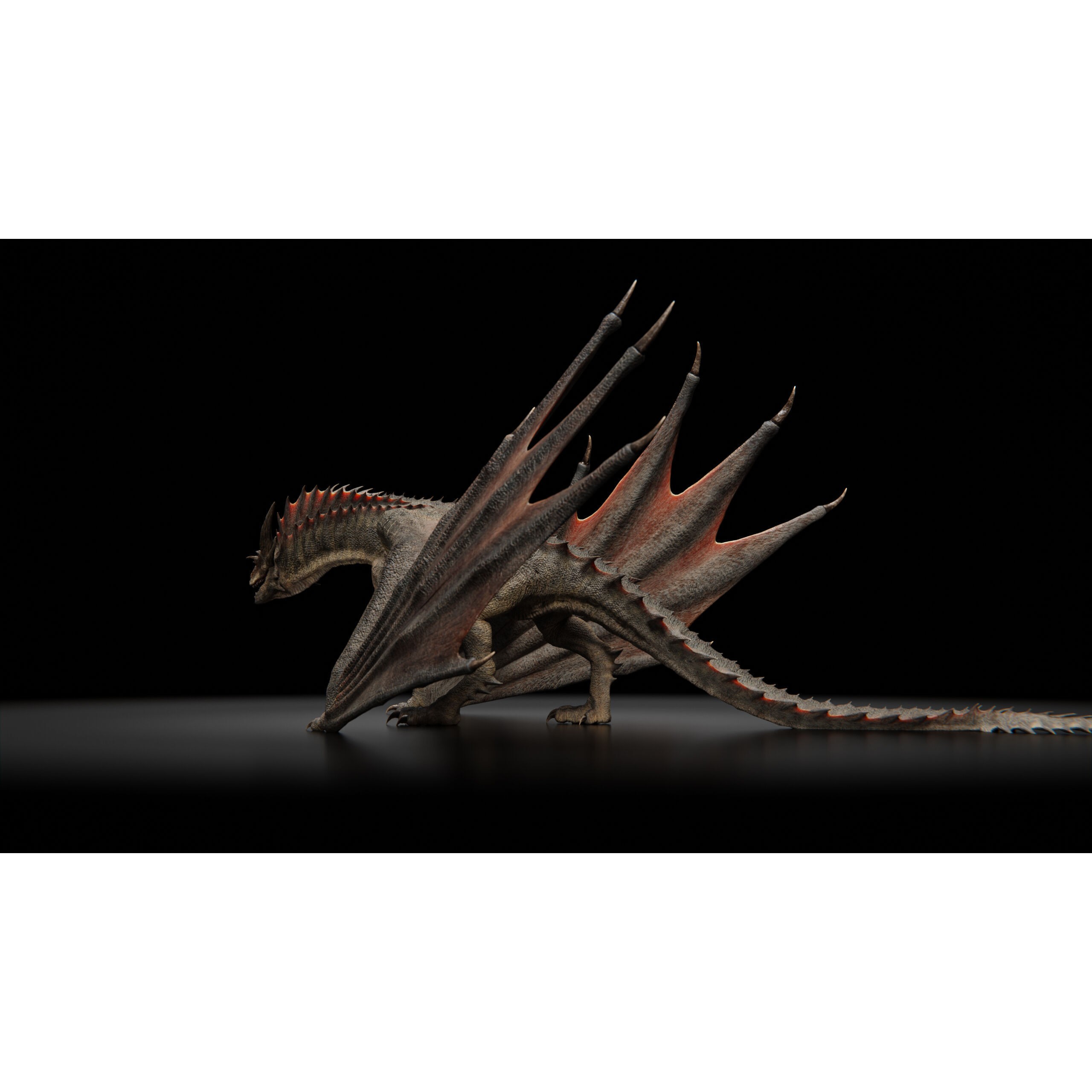 Vyrethorn Dragon 3D Model – Low Poly Rigged Creature, FBX & Blender - View 35