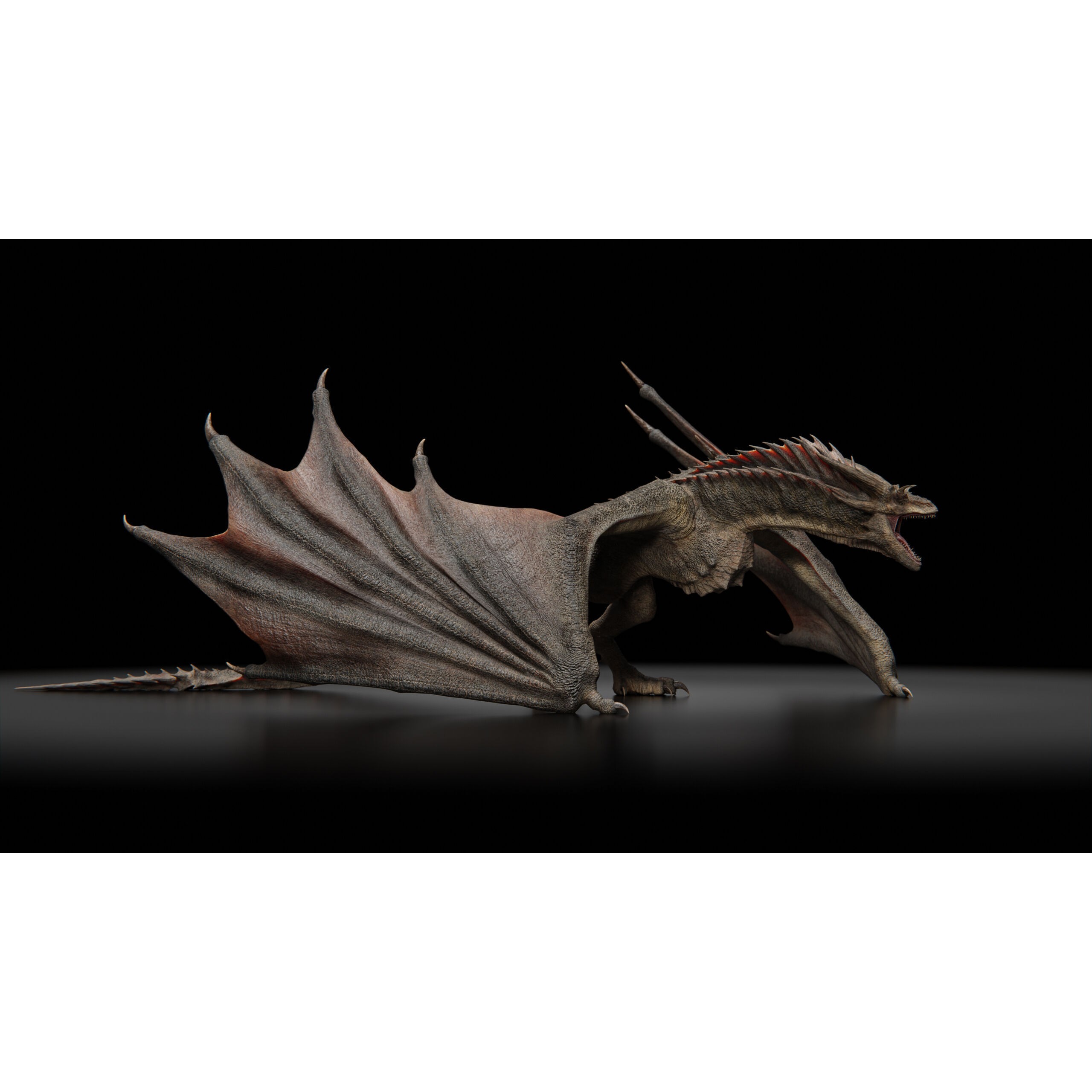Vyrethorn Dragon 3D Model – Low Poly Rigged Creature, FBX & Blender - View 37