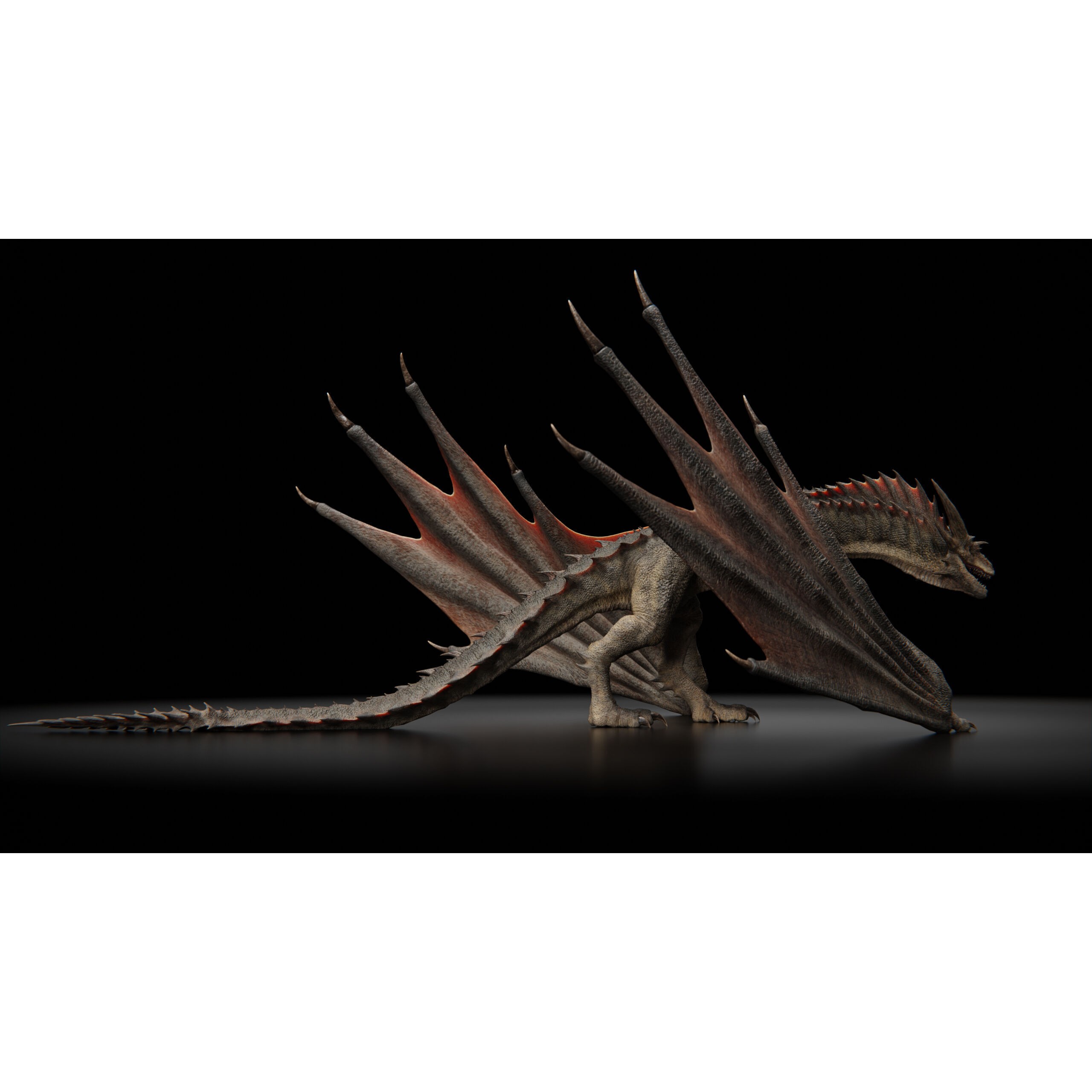 Vyrethorn Dragon 3D Model – Low Poly Rigged Creature, FBX & Blender - View 38