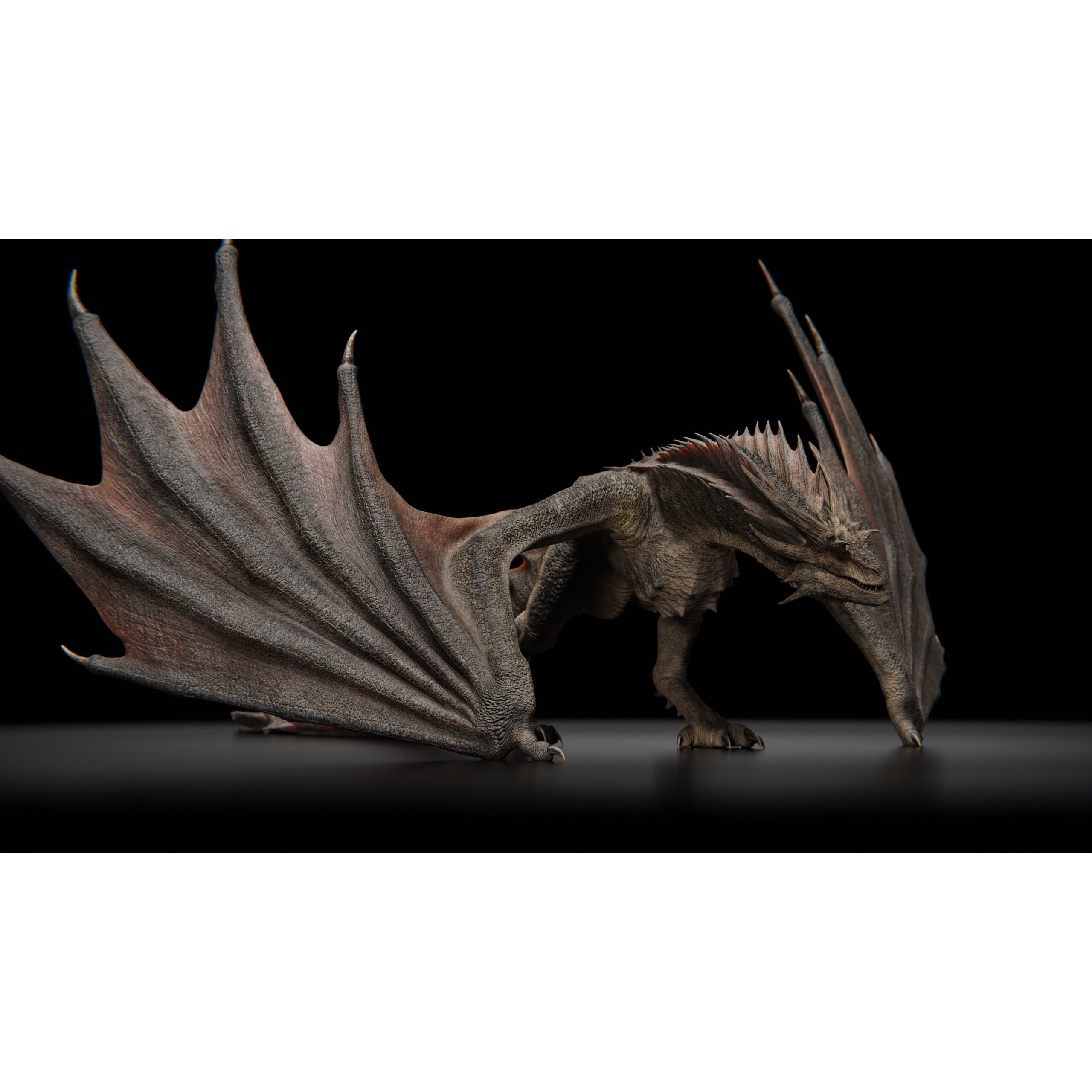 Vyrethorn Dragon 3D Model – Low Poly Rigged Creature, FBX & Blender - View 39