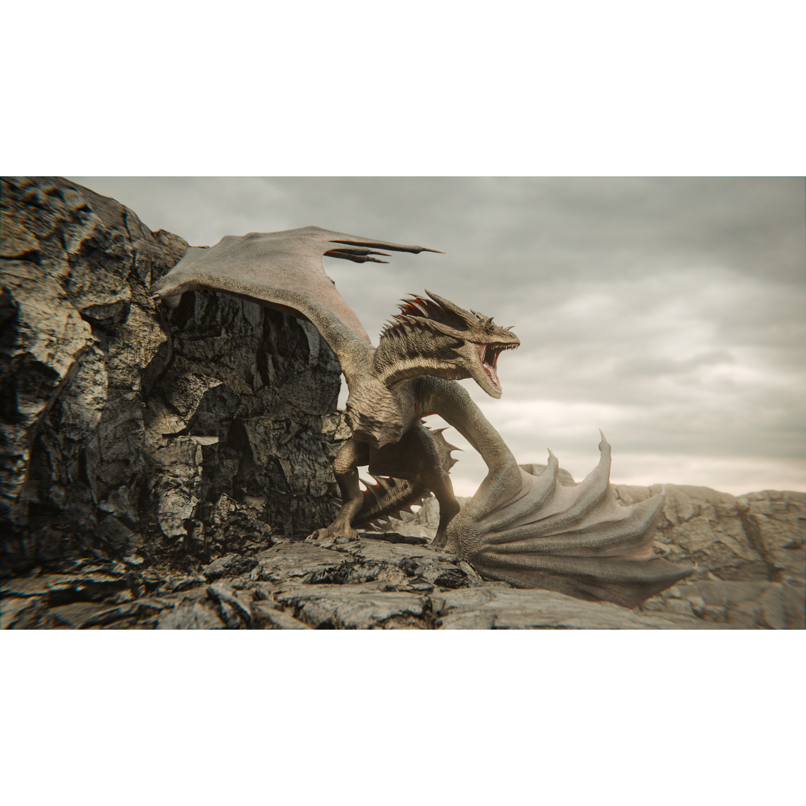 Vyrethorn Dragon 3D Model – Low Poly Rigged Creature, FBX & Blender - View 4