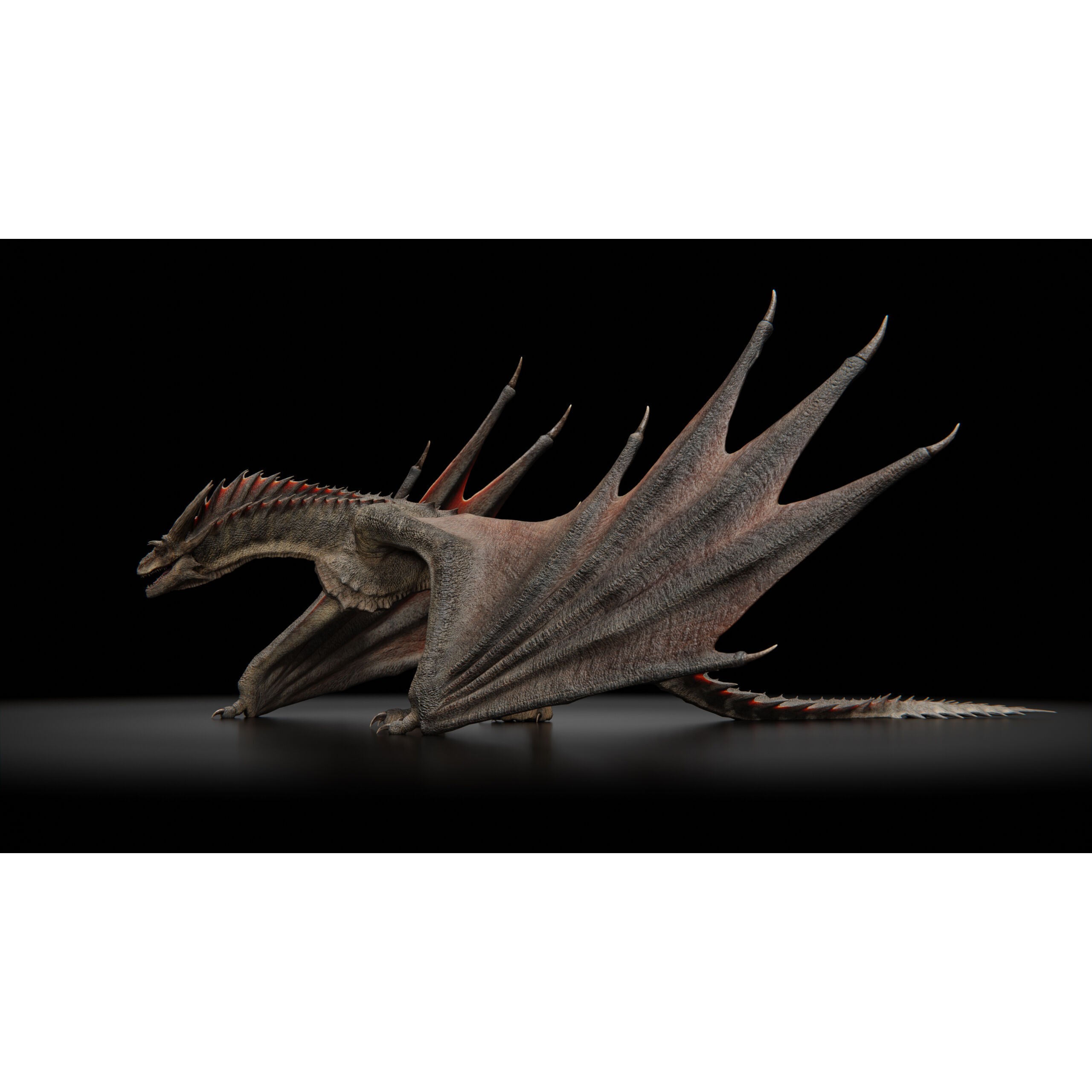 Vyrethorn Dragon 3D Model – Low Poly Rigged Creature, FBX & Blender - View 6