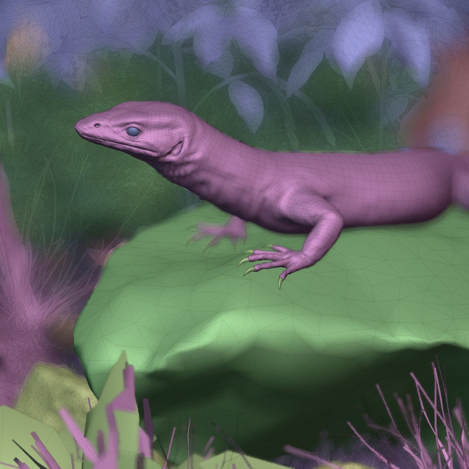 Ackie Monitor Lizard 3D Model – Realistic Rigged Animation, FBX - View 10