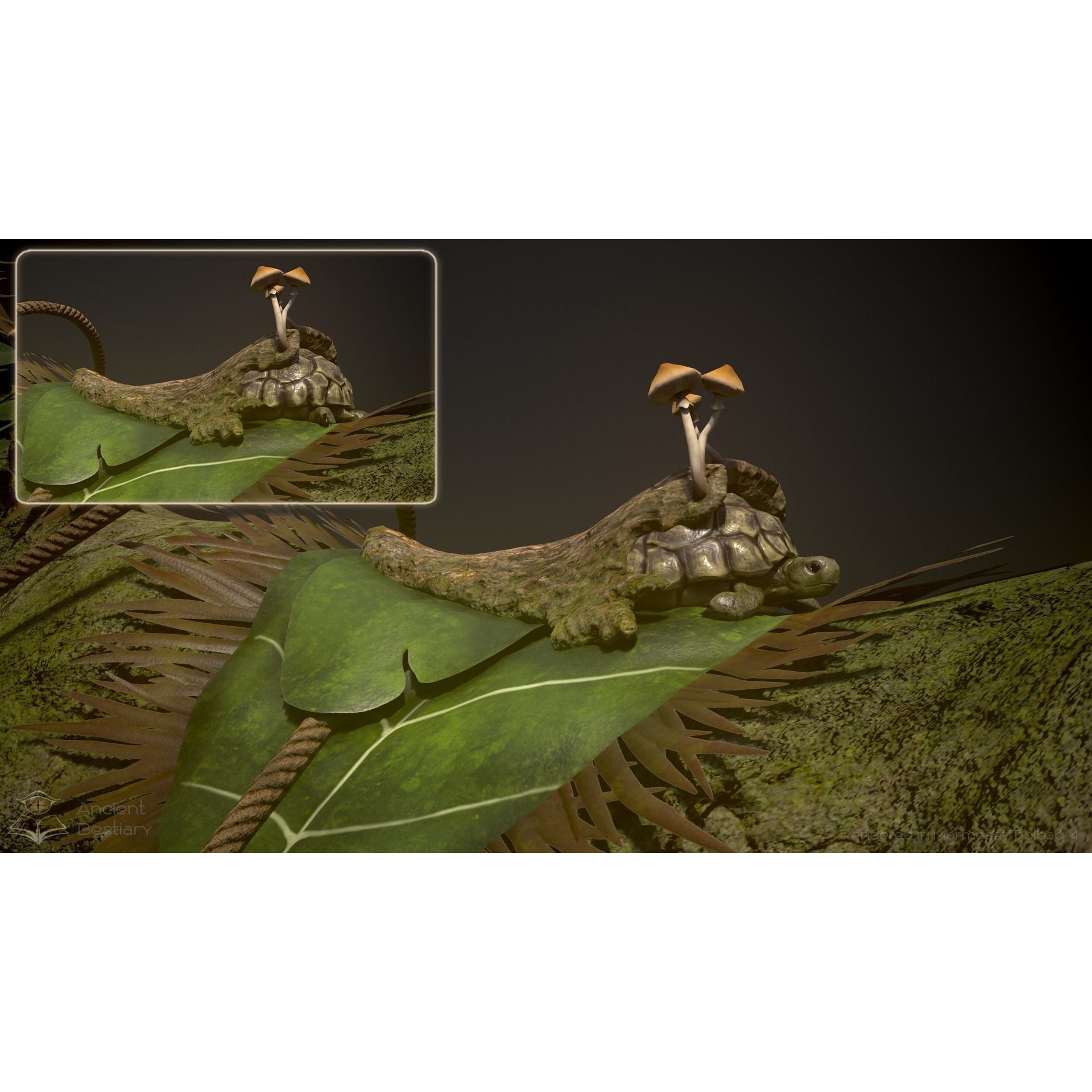 Earth Horse 3D Model – Low Poly Animated Rigged Asset for Games - View 10