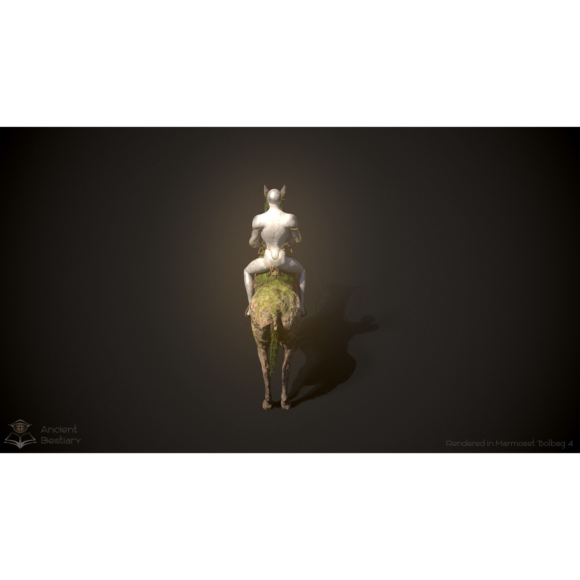 Earth Horse 3D Model – Low Poly Animated Rigged Asset for Games - View 6