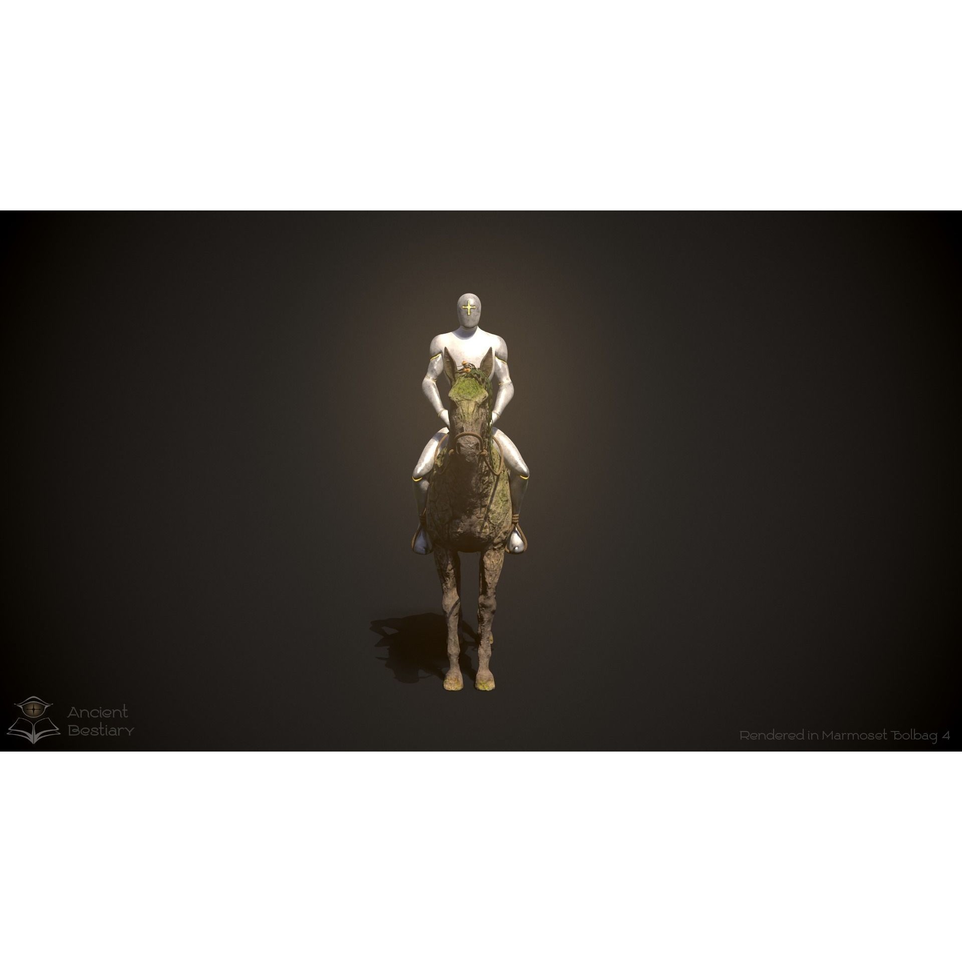 Earth Horse 3D Model – Low Poly Animated Rigged Asset for Games - View 7