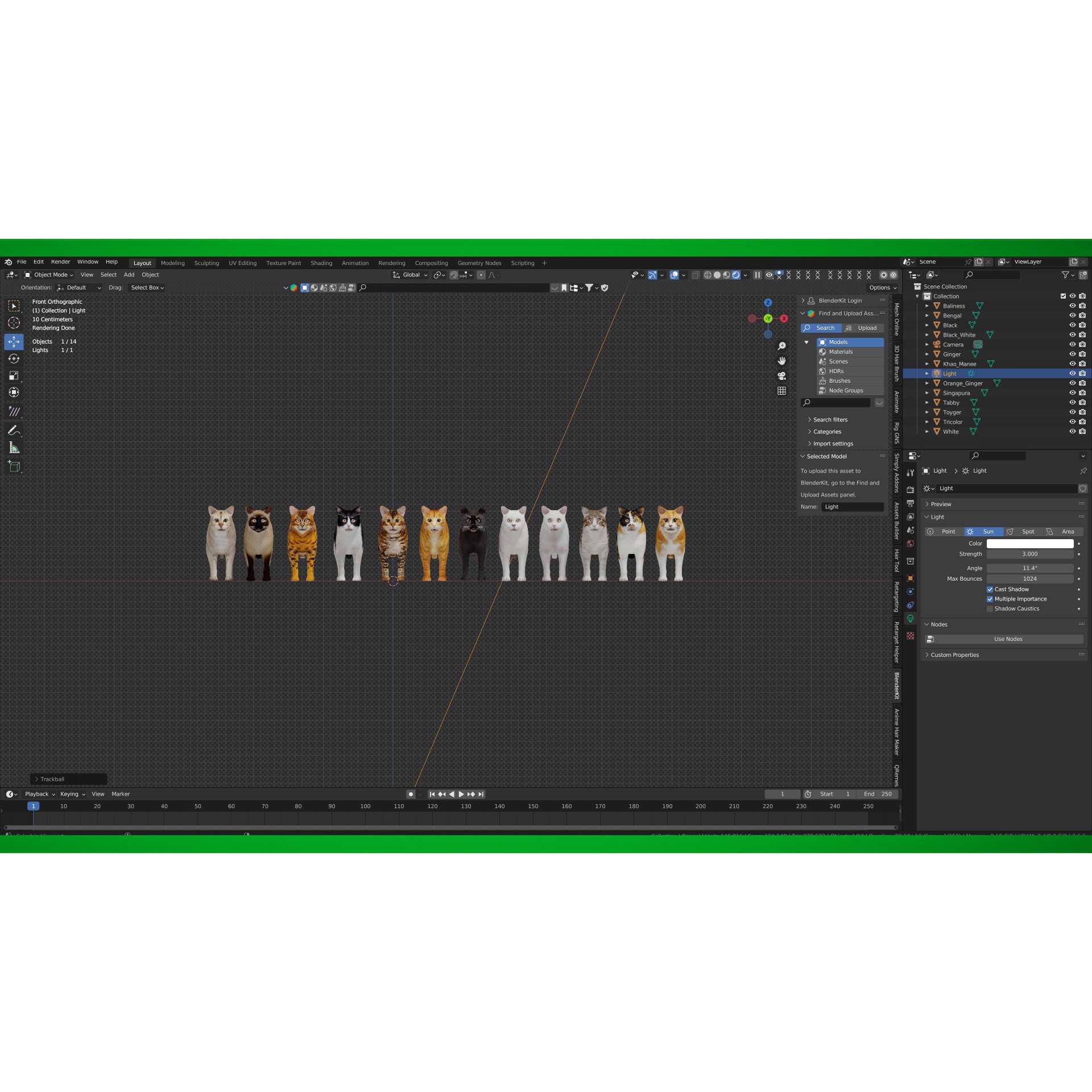Cats 3D Model – Low Poly Game Ready with 27 Animations, FBX - View 14