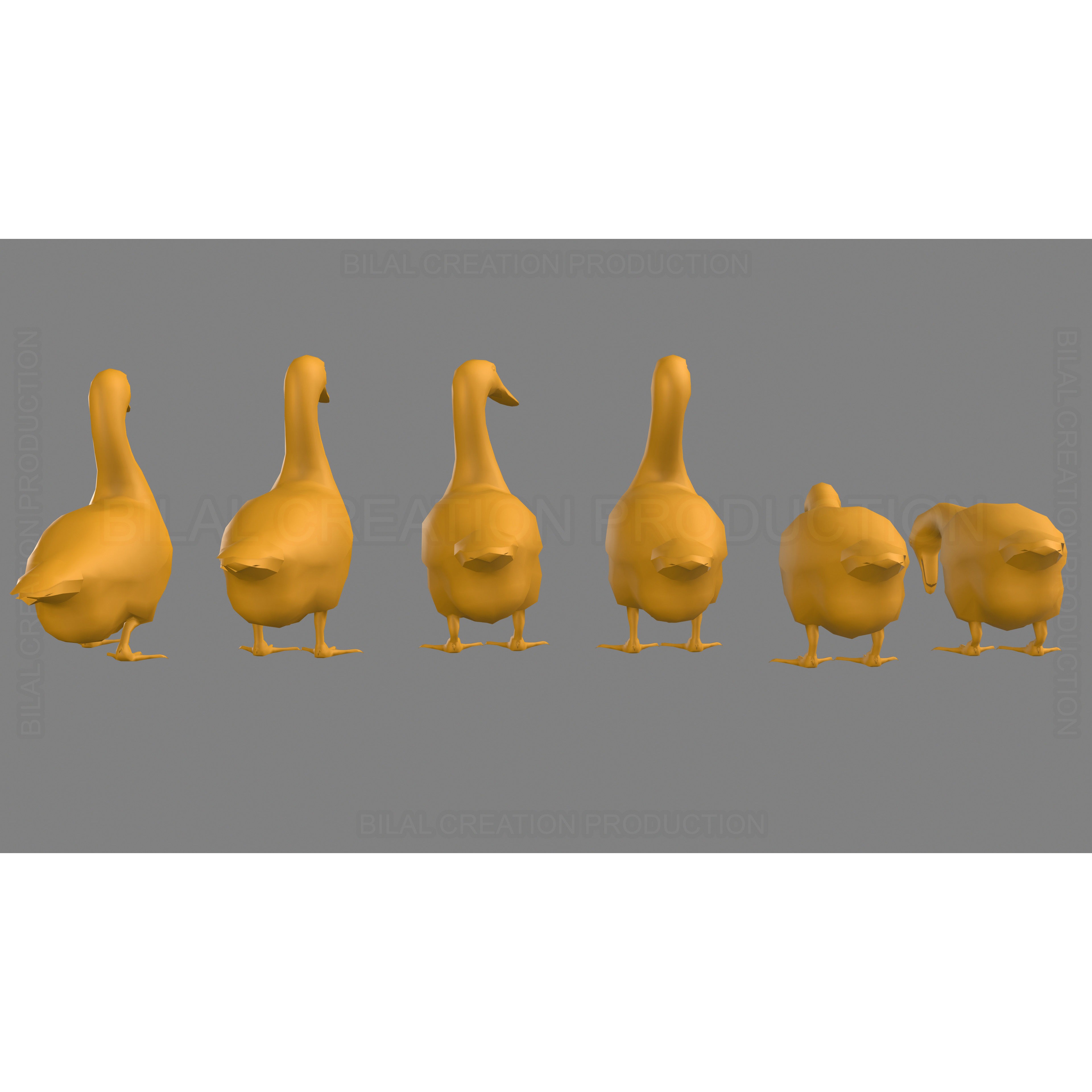 Duck 3D Model – Low Poly Rigged Animated Asset for Games