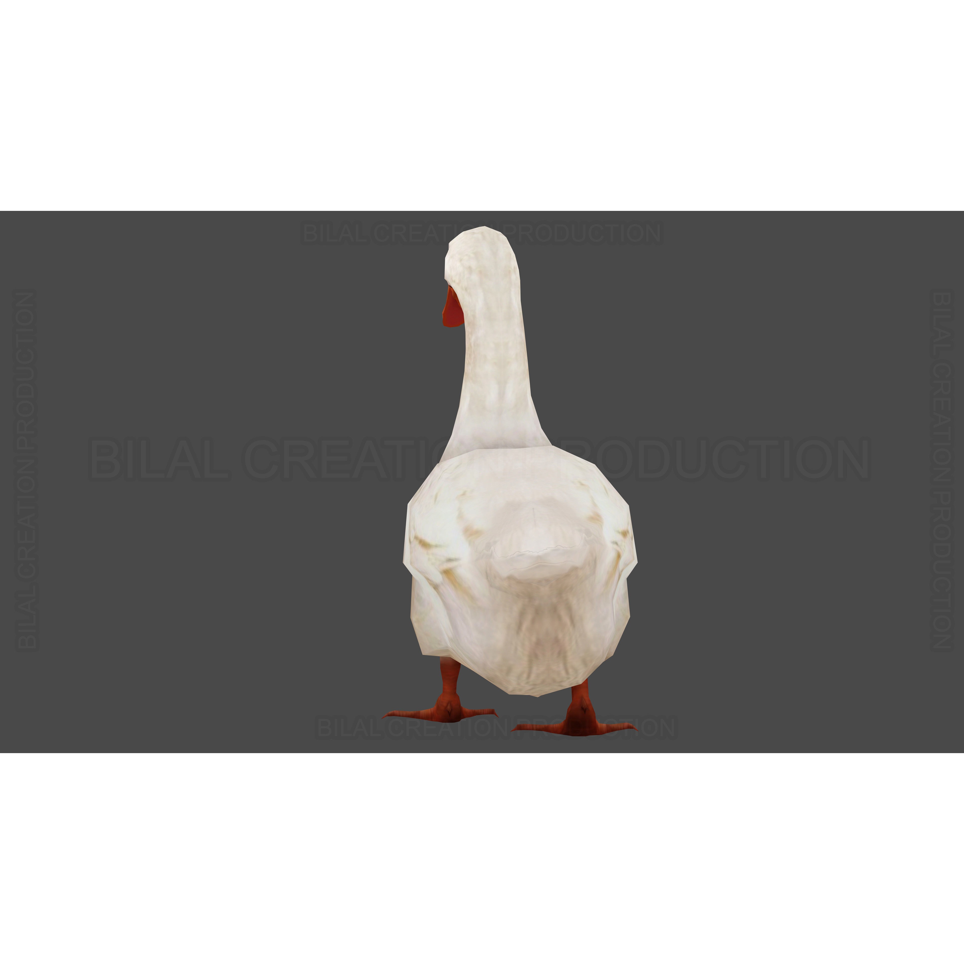 Duck 3D Model – Low Poly Rigged Animated Asset for Games - View 10