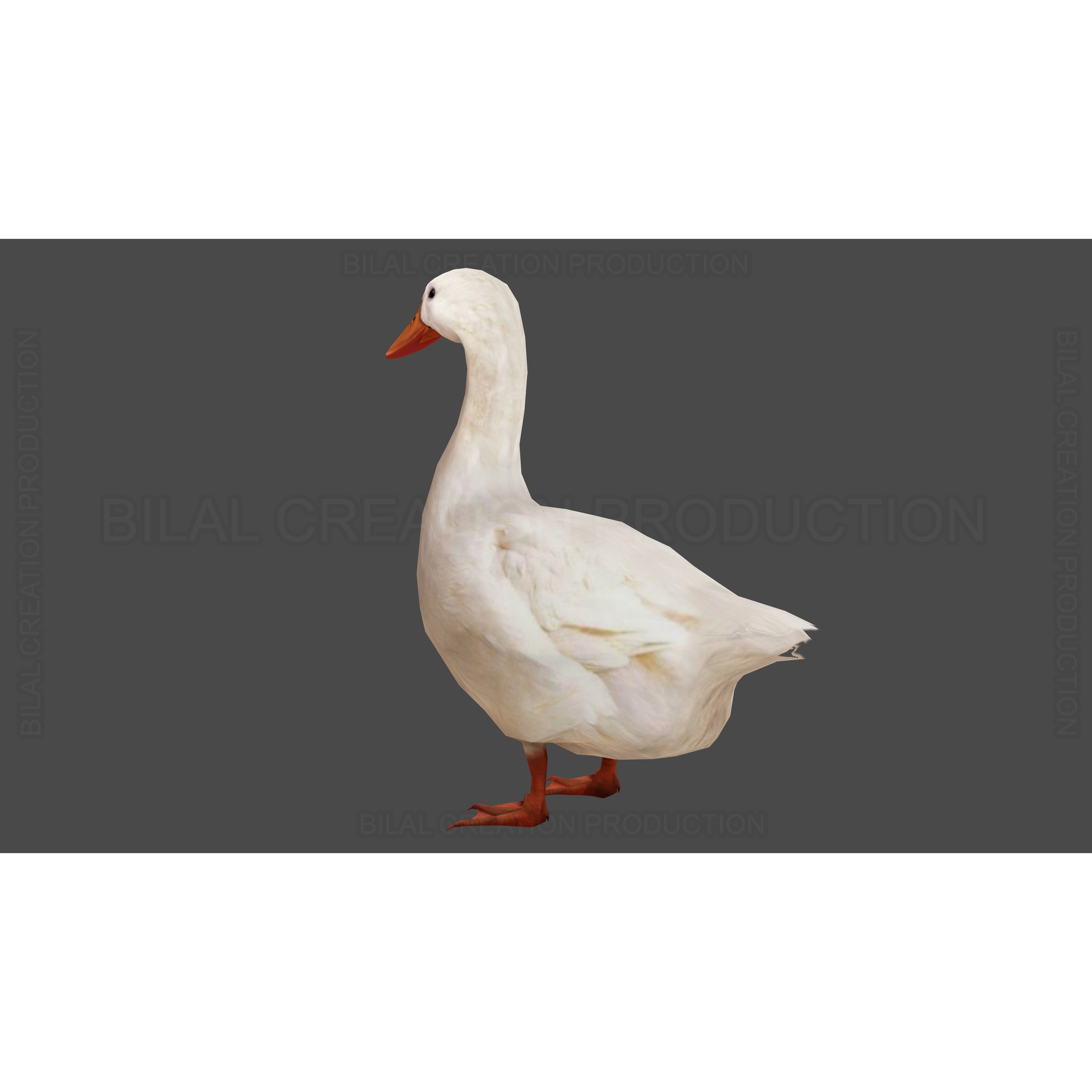 Duck 3D Model – Low Poly Rigged Animated Asset for Games - View 11