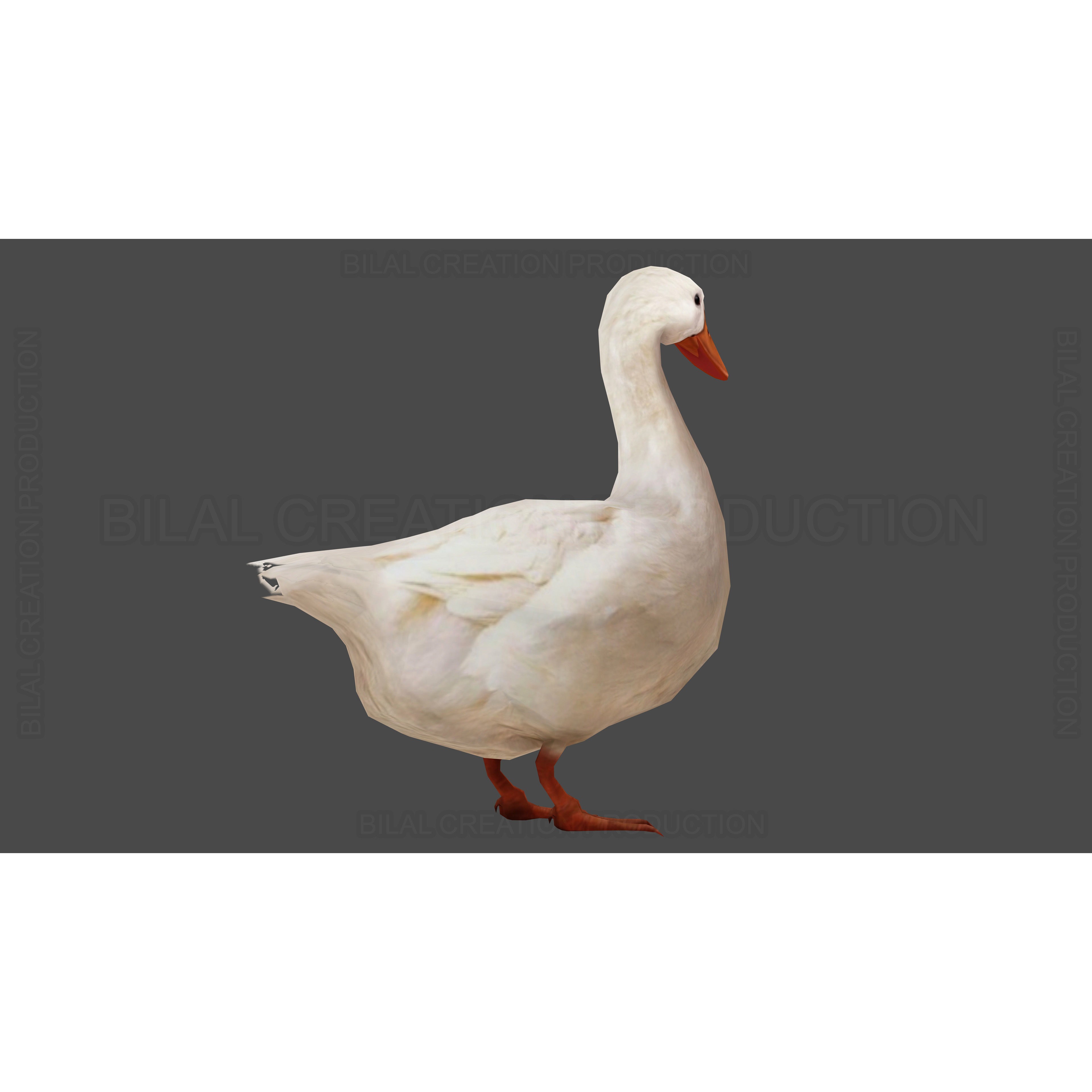 Duck 3D Model – Low Poly Rigged Animated Asset for Games - View 15
