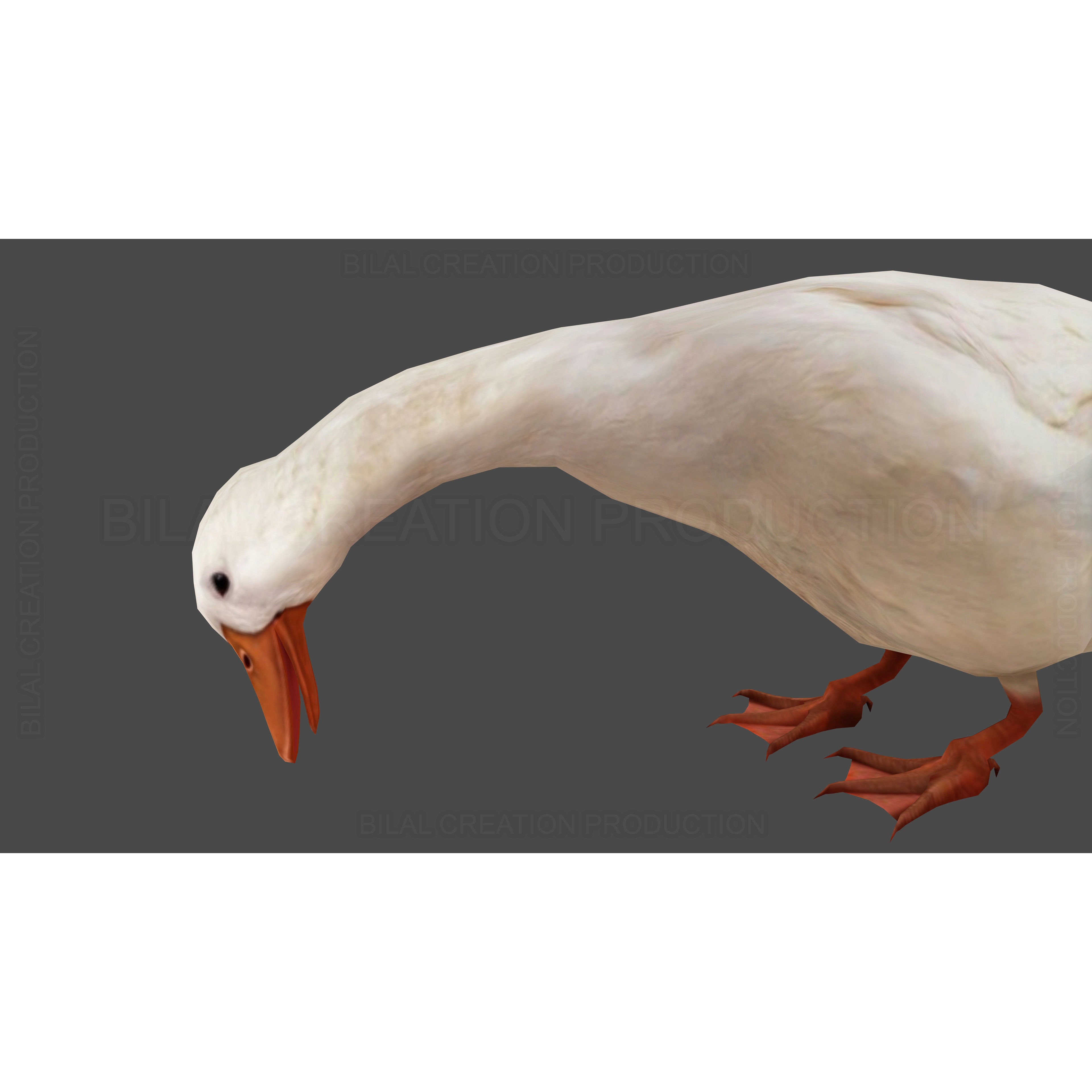 Duck 3D Model – Low Poly Rigged Animated Asset for Games - View 16