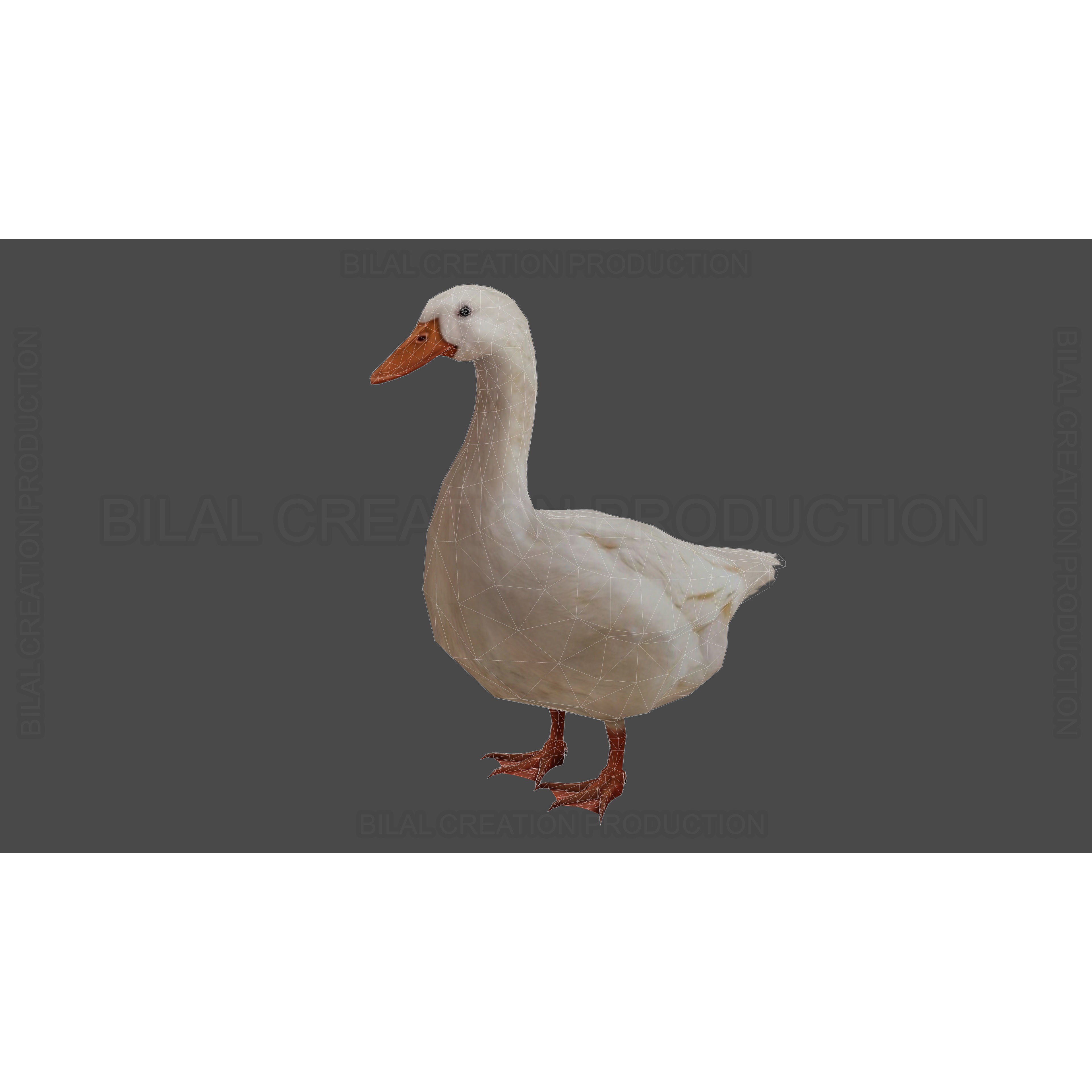 Duck 3D Model – Low Poly Rigged Animated Asset for Games - View 18