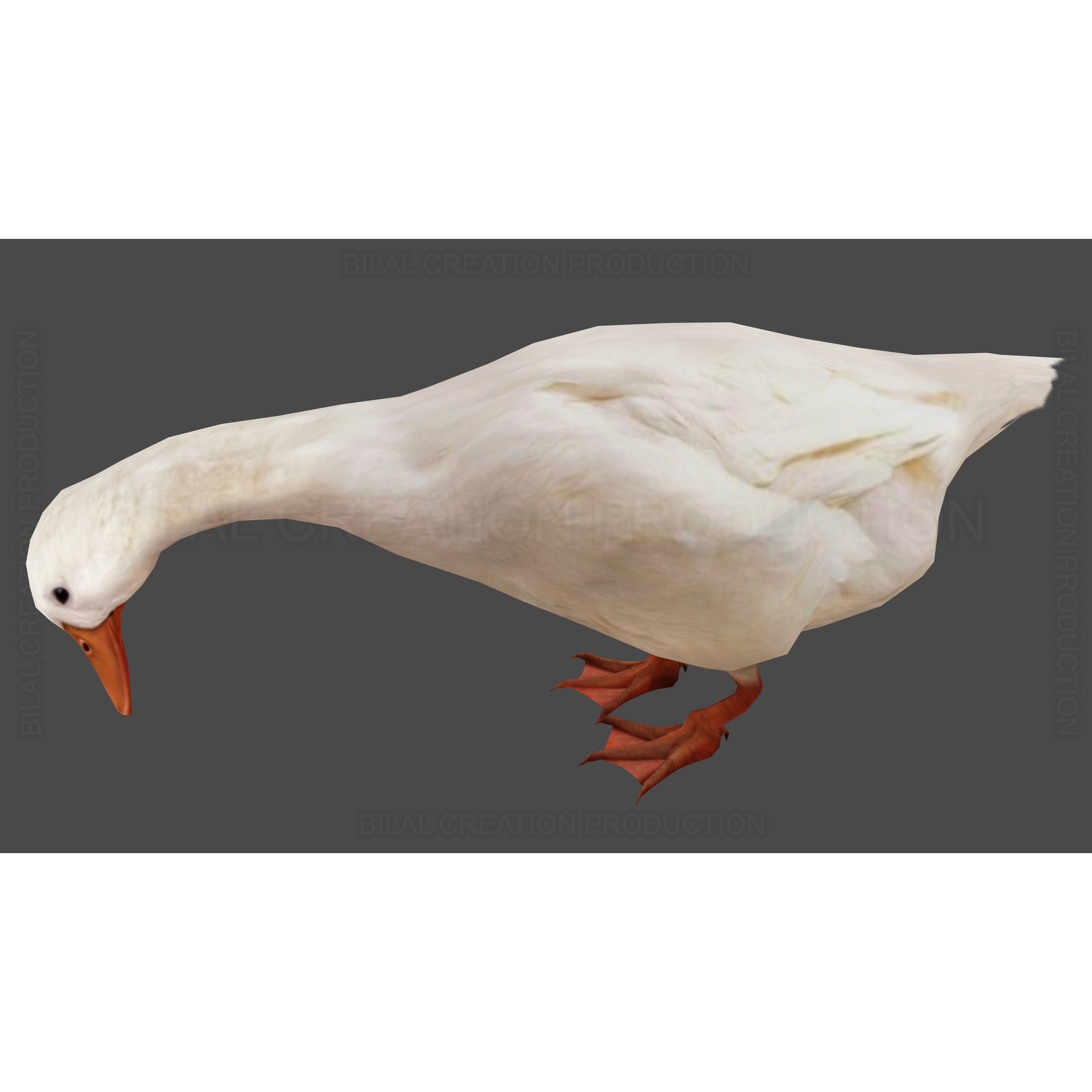 Duck 3D Model – Low Poly Rigged Animated Asset for Games - View 7