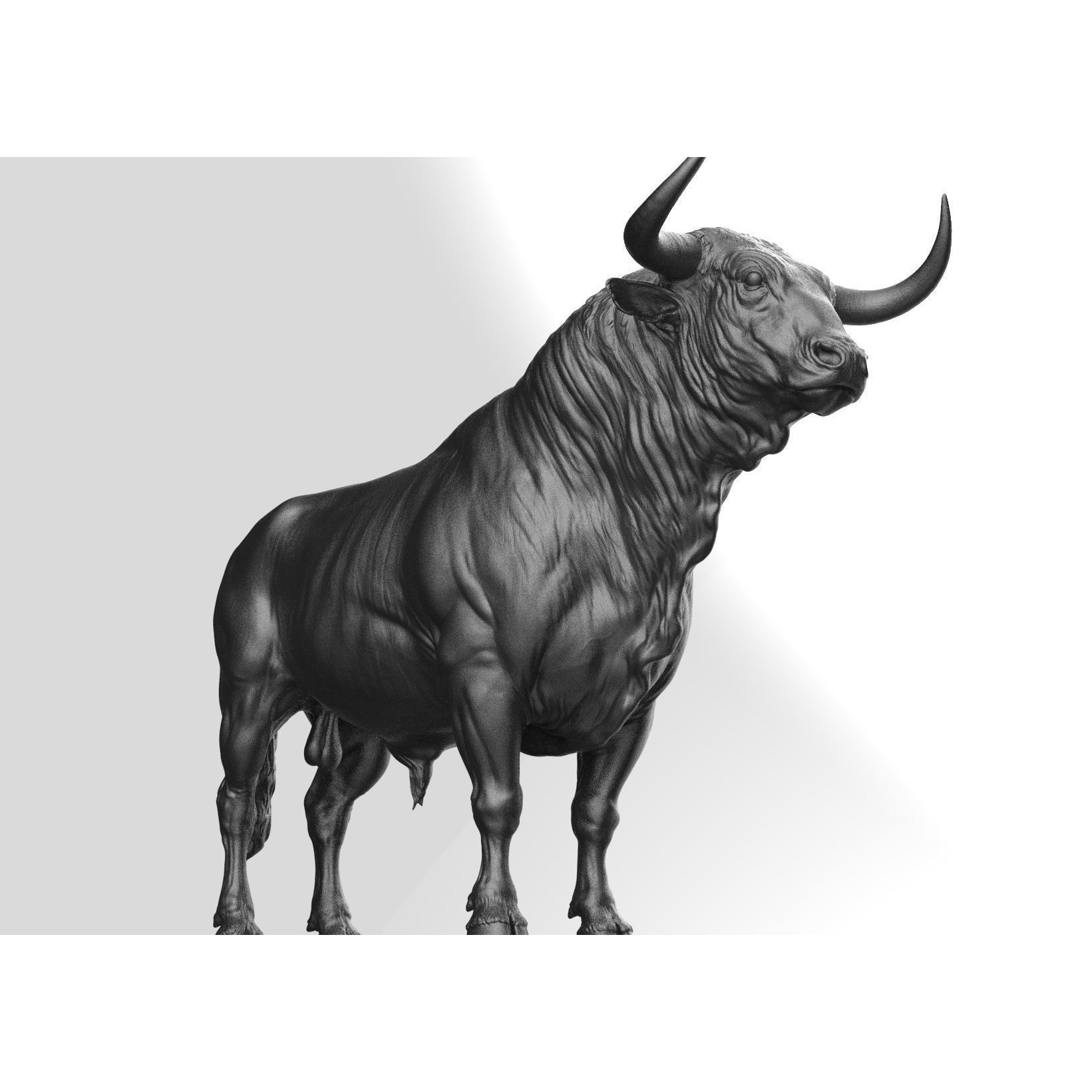 Bull 3D Model – High Poly T-Pose with PBR Textures, FBX & OBJ