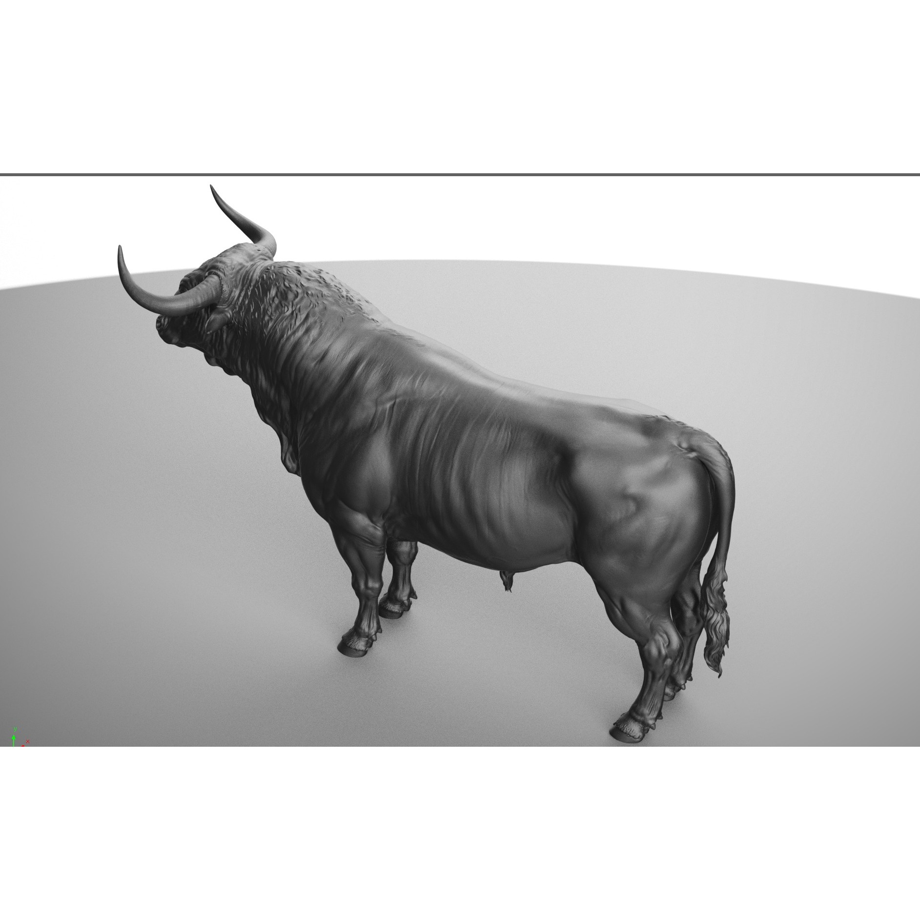 Bull 3D Model – High Poly T-Pose with PBR Textures, FBX & OBJ - View 10