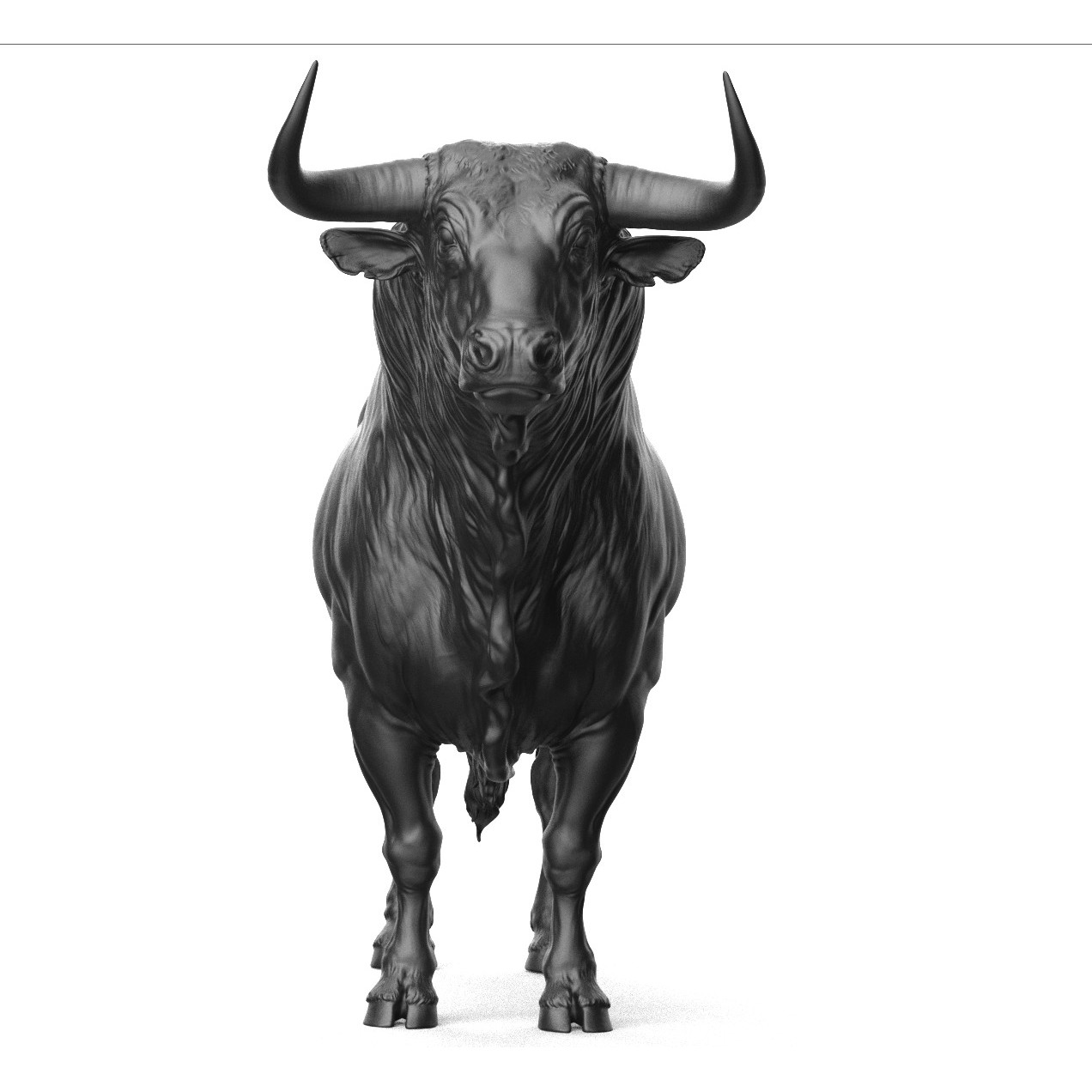 Bull 3D Model – High Poly T-Pose with PBR Textures, FBX & OBJ - View 6