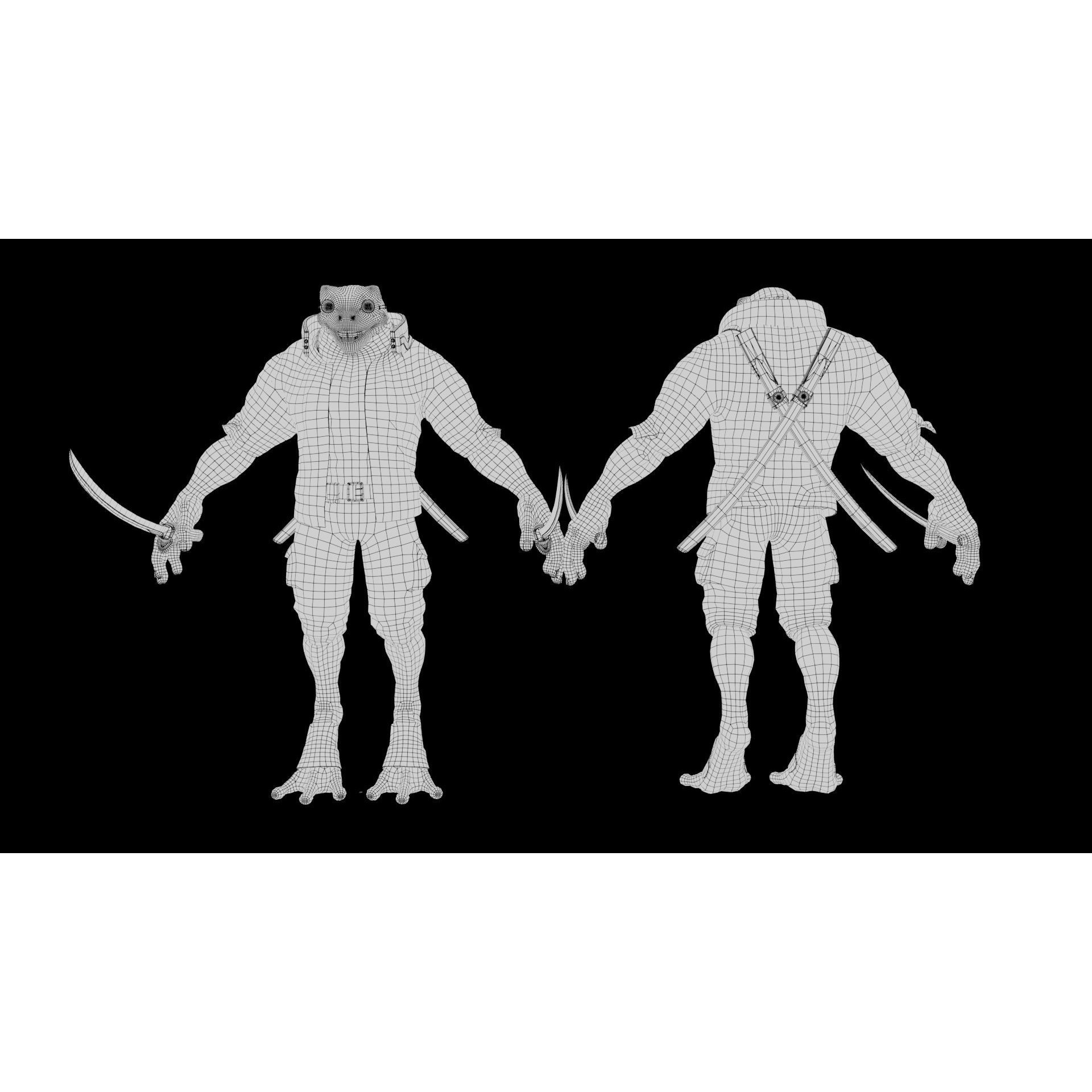 Cyberpunk Frog 3D Model – Low Poly Rigged Character, FBX