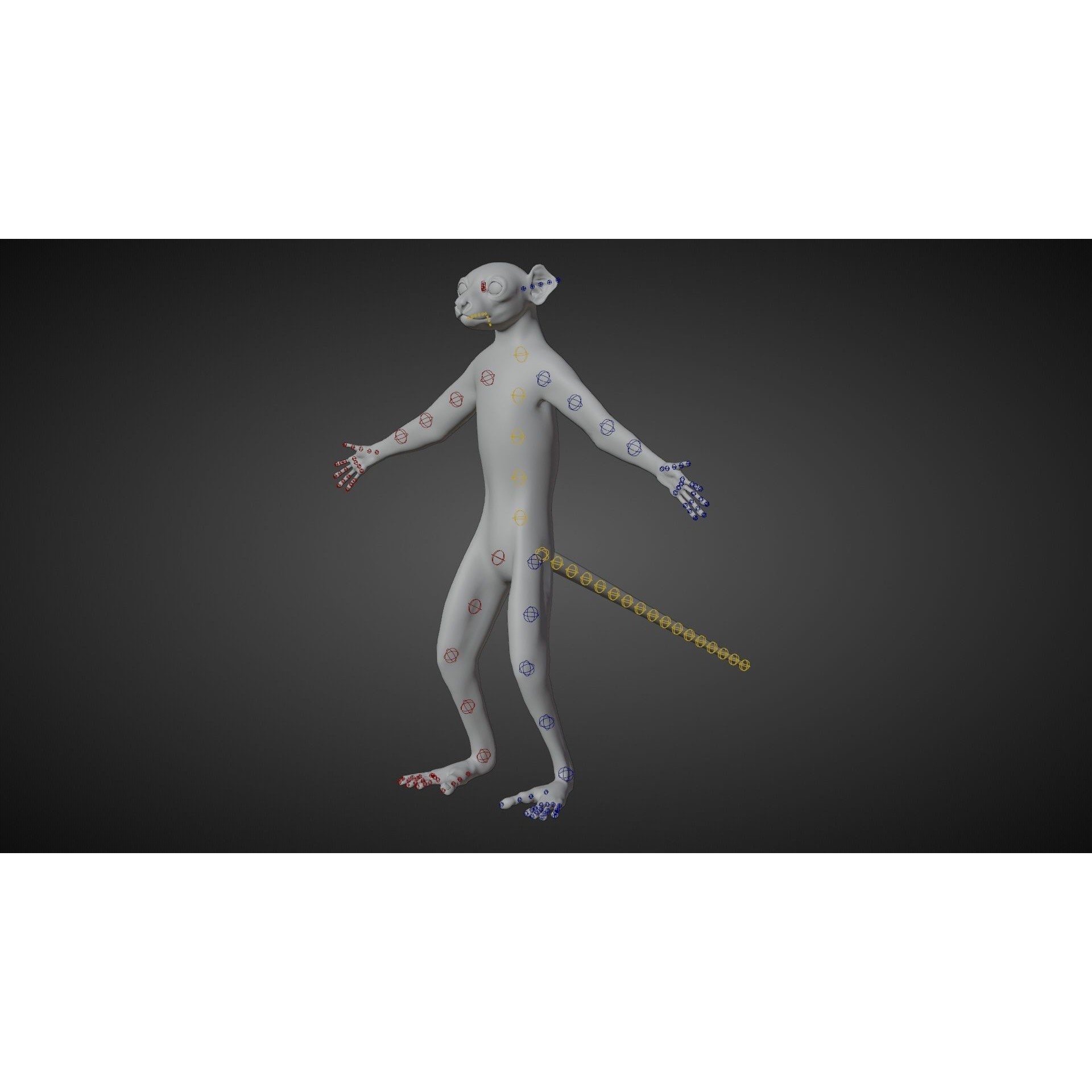 Baby White Sifaka 3D Model – Rigged, High Poly, Blender - View 12