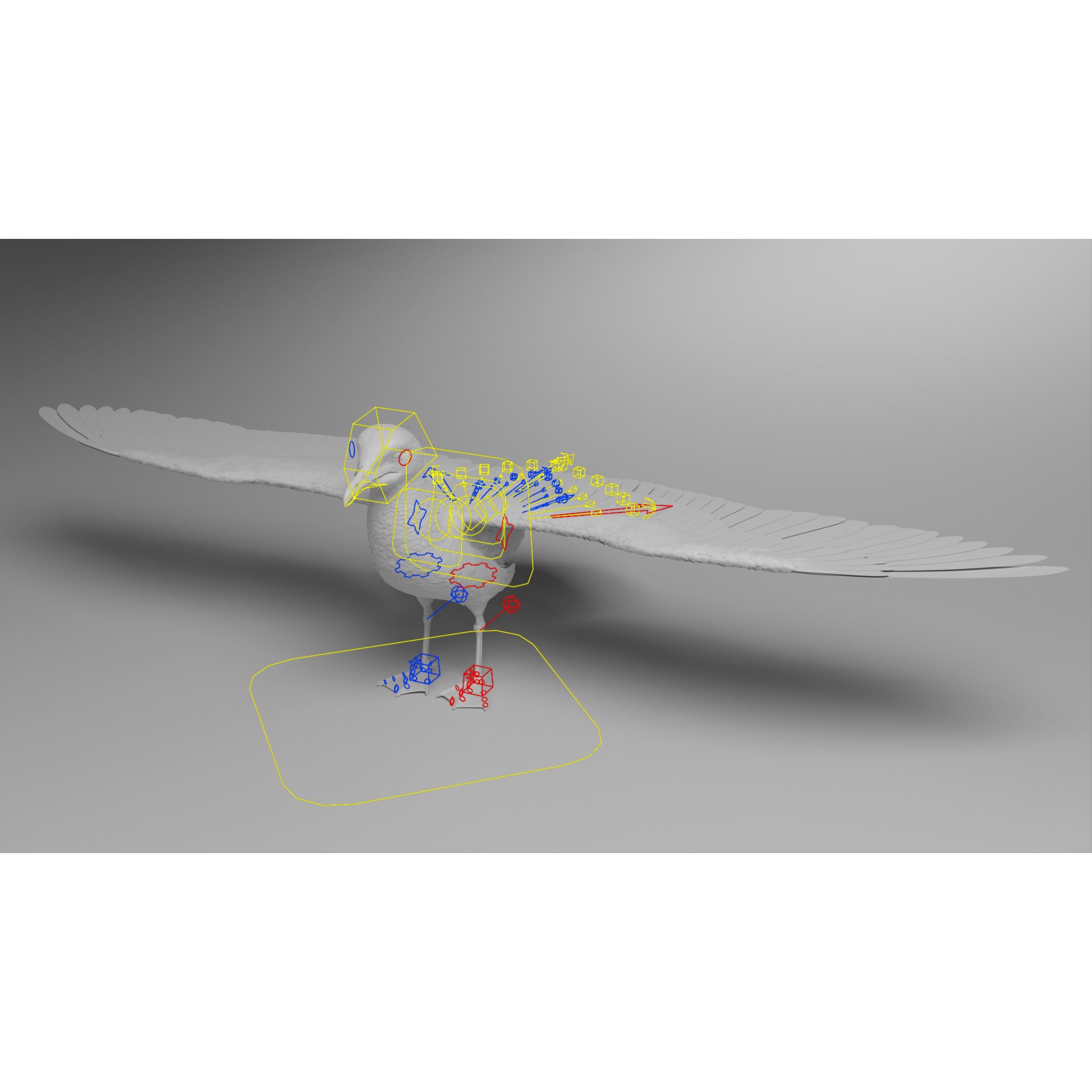 Seagull 3D Model – Realistic Rigged Animation with Feather Details - View 15