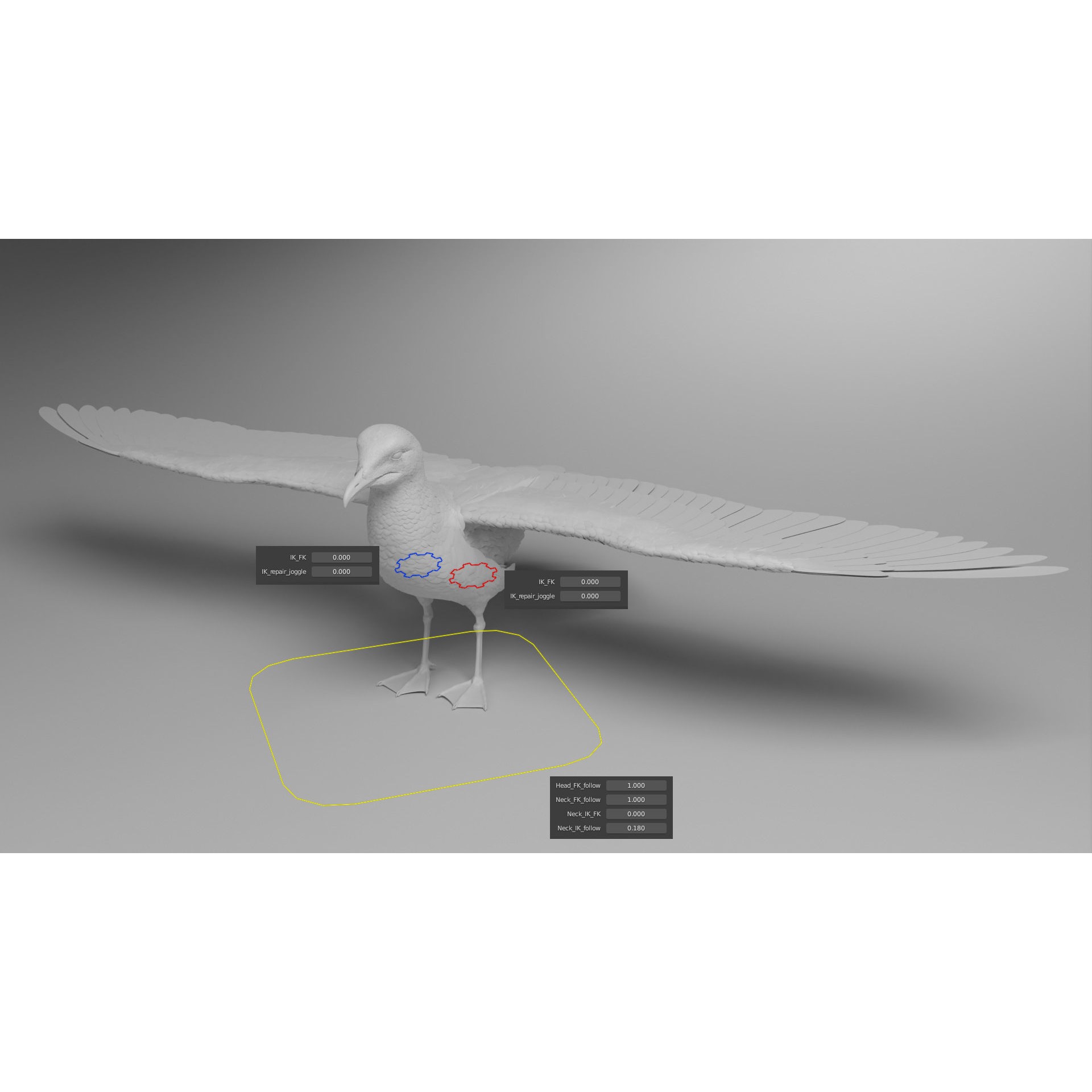 Seagull 3D Model – Realistic Rigged Animation with Feather Details - View 18