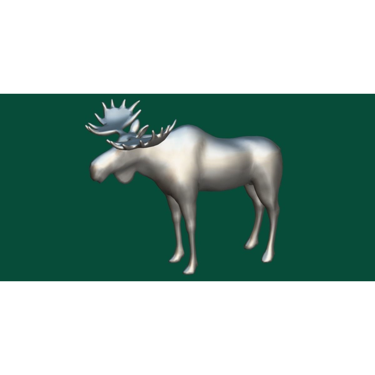 Eurasian Elk Moose 3D Model – Low Poly Game Asset, FBX, PBR Textures - View 10