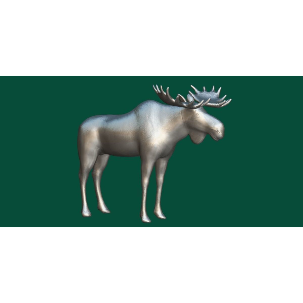 Eurasian Elk Moose 3D Model – Low Poly Game Asset, FBX, PBR Textures - View 11