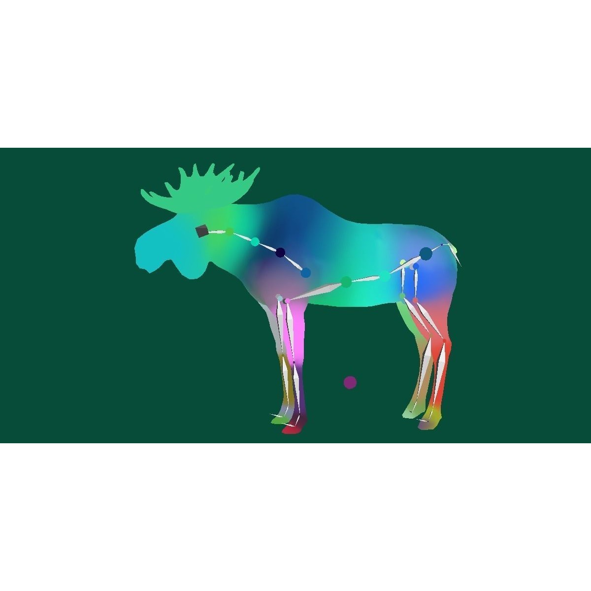 Eurasian Elk Moose 3D Model – Low Poly Game Asset, FBX, PBR Textures - View 21