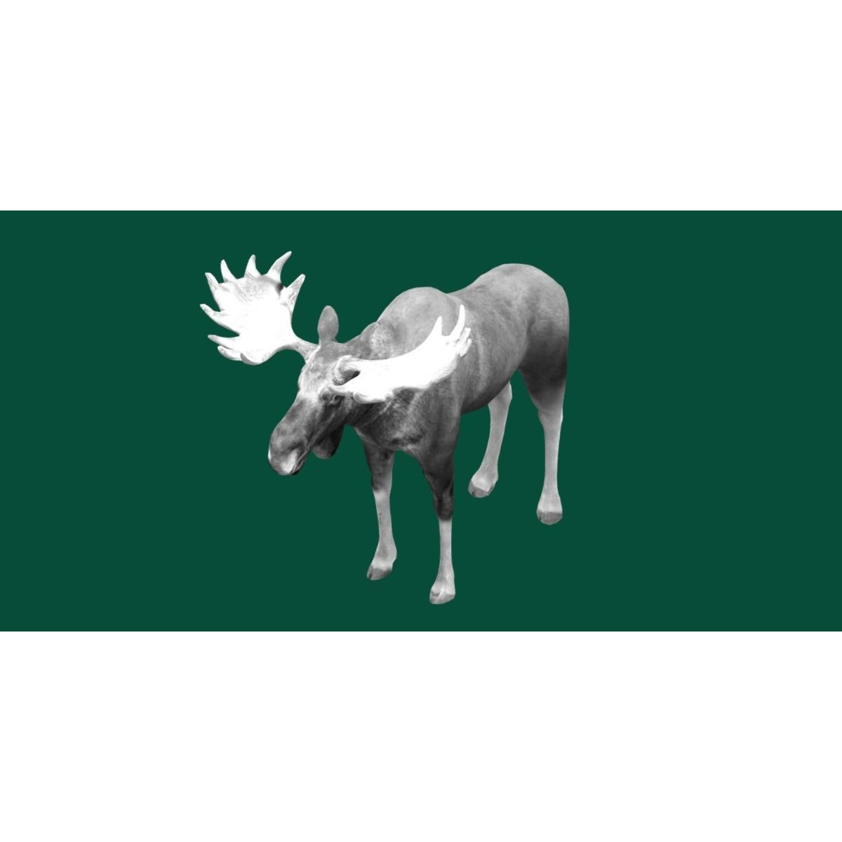 Eurasian Elk Moose 3D Model – Low Poly Game Asset, FBX, PBR Textures - View 9