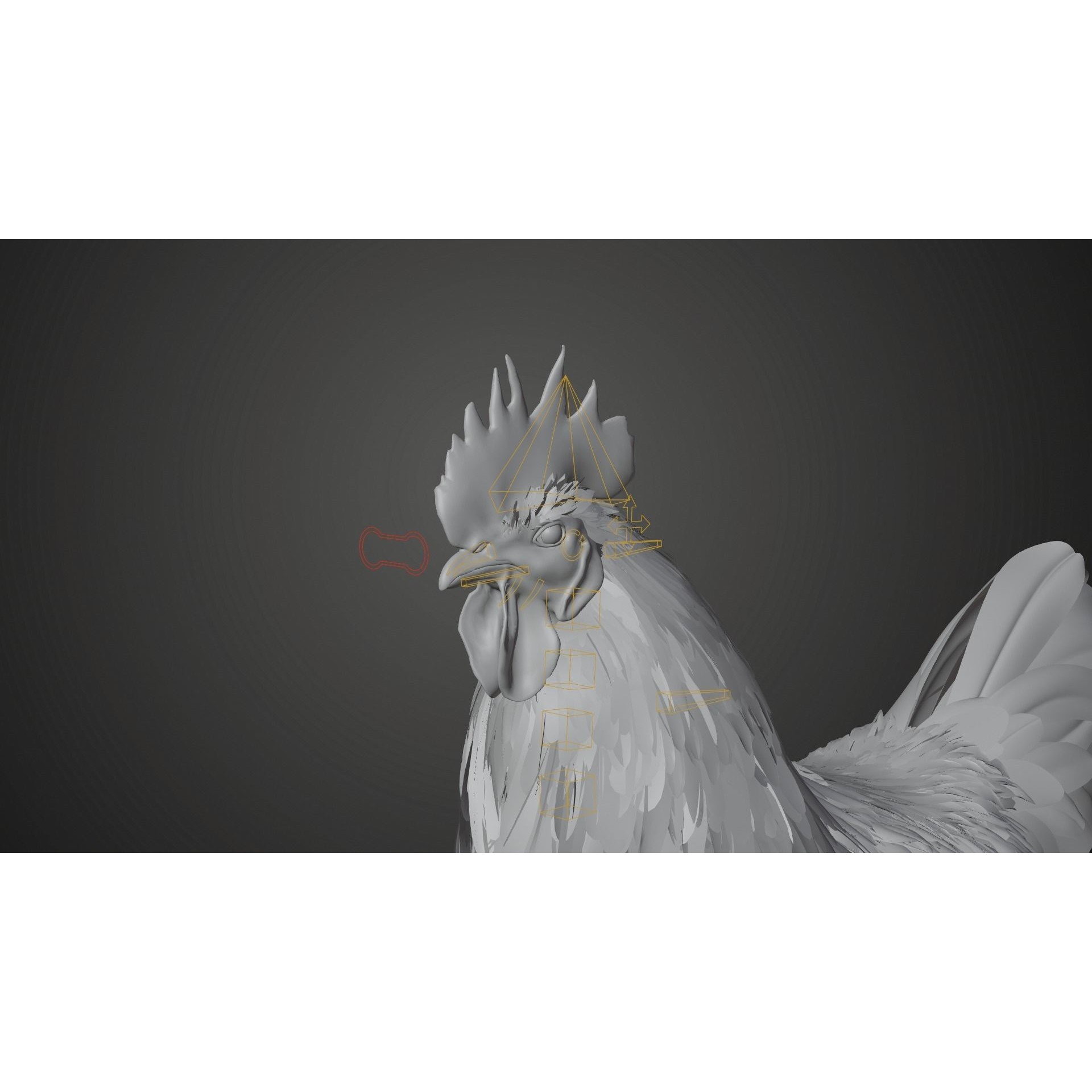 White Chicken 3D Model – Animated Rigged Bird Asset for Blender - View 20
