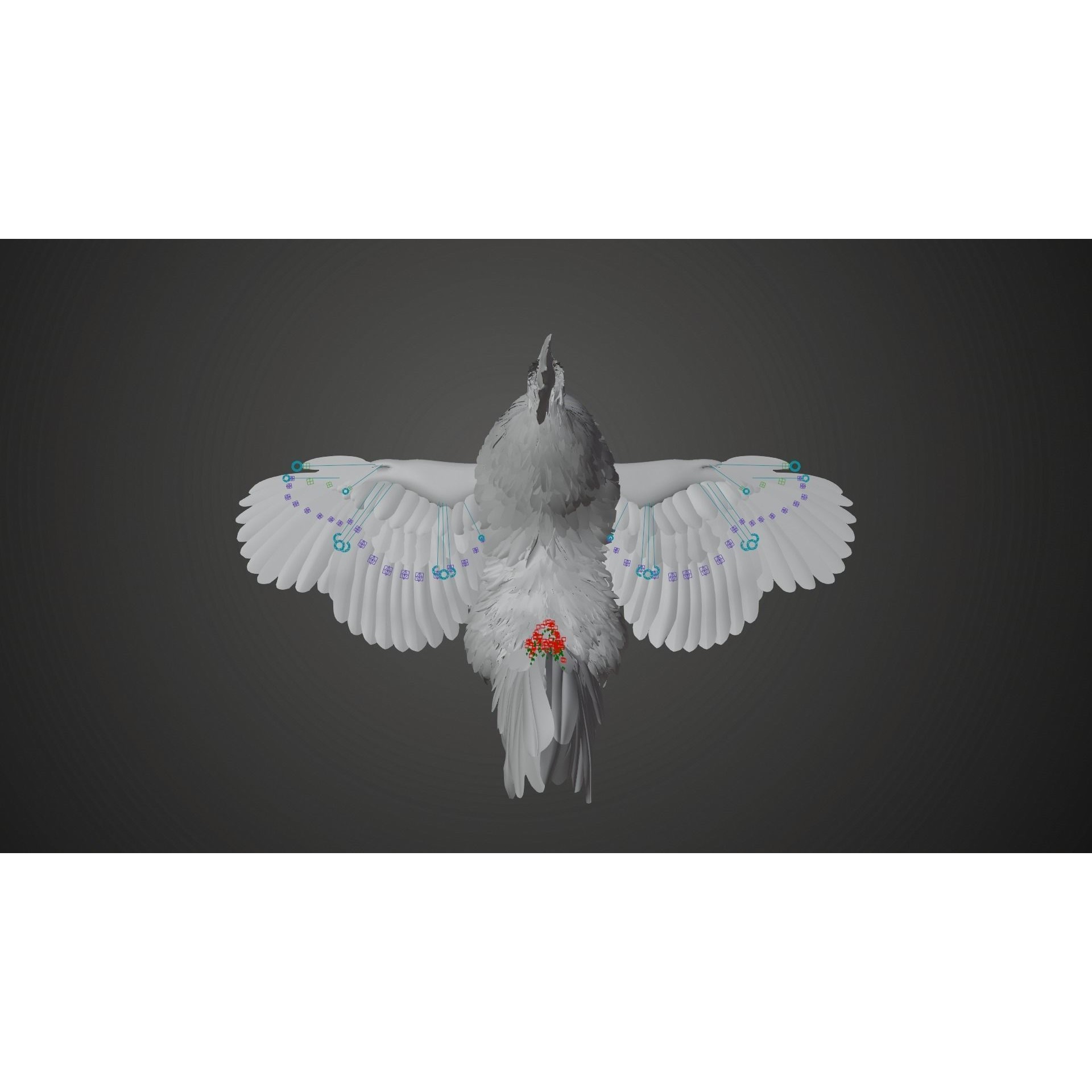 White Chicken 3D Model – Animated Rigged Bird Asset for Blender - View 25