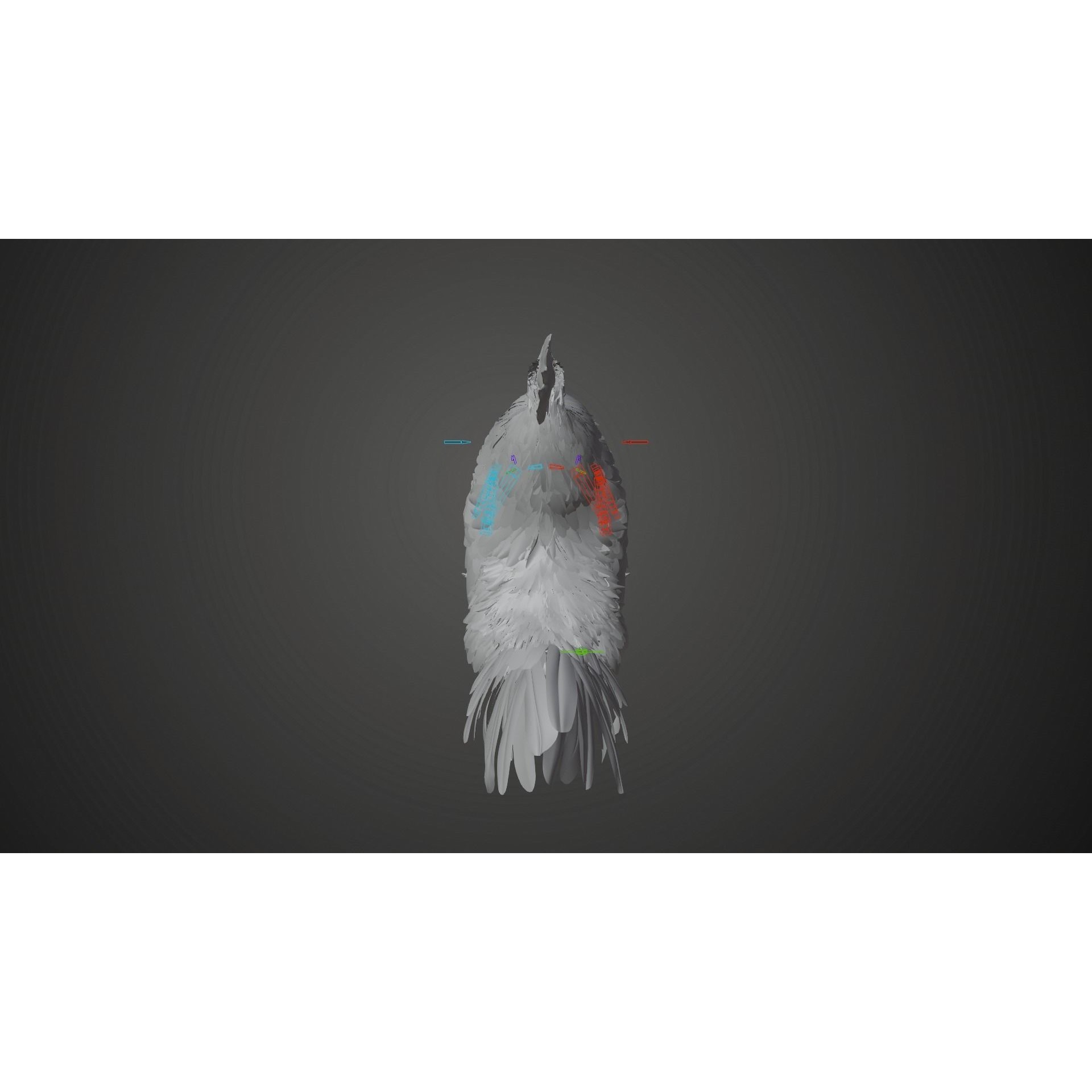White Chicken 3D Model – Animated Rigged Bird Asset for Blender - View 28