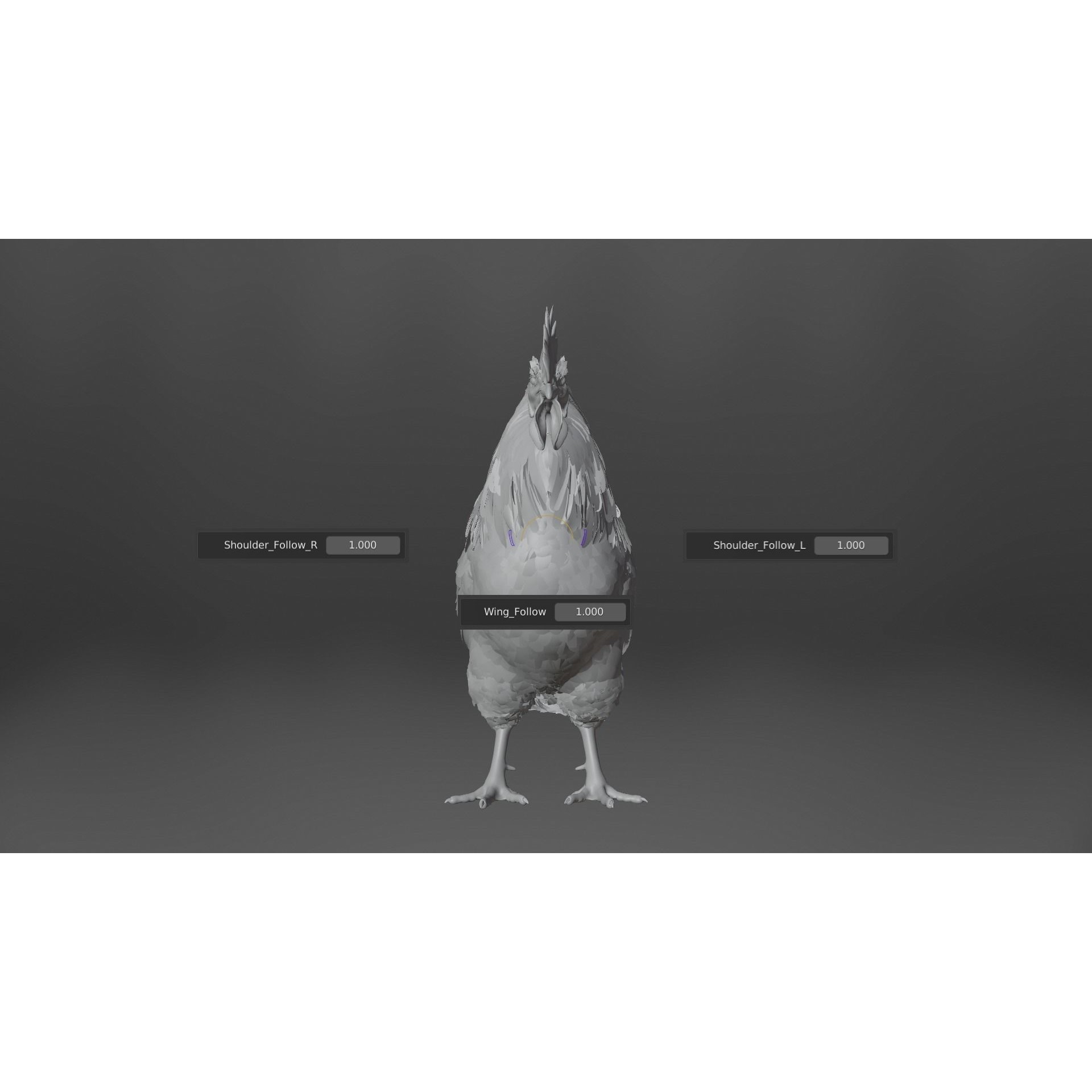 White Chicken 3D Model – Animated Rigged Bird Asset for Blender - View 29