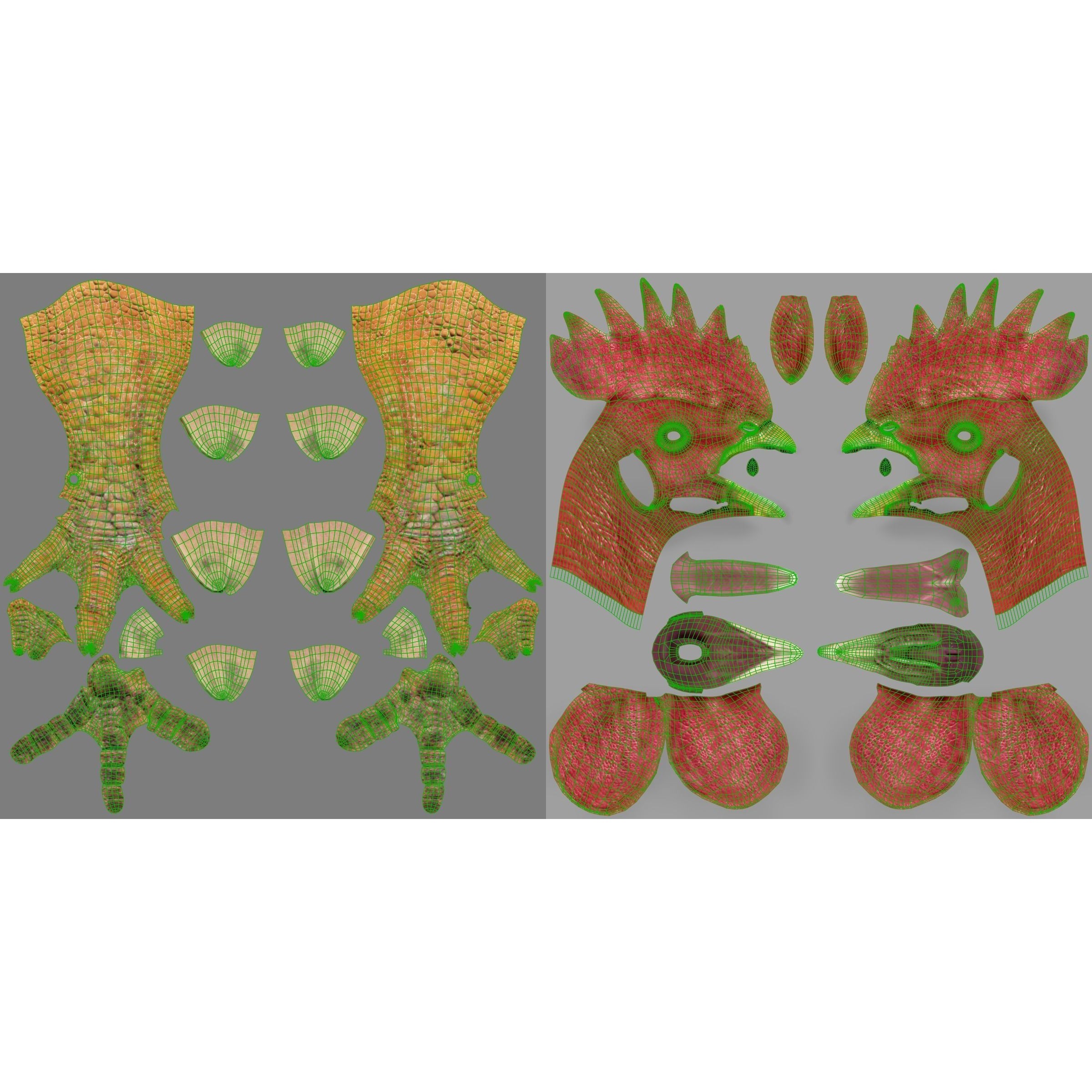 White Chicken 3D Model – Animated Rigged Bird Asset for Blender - View 33