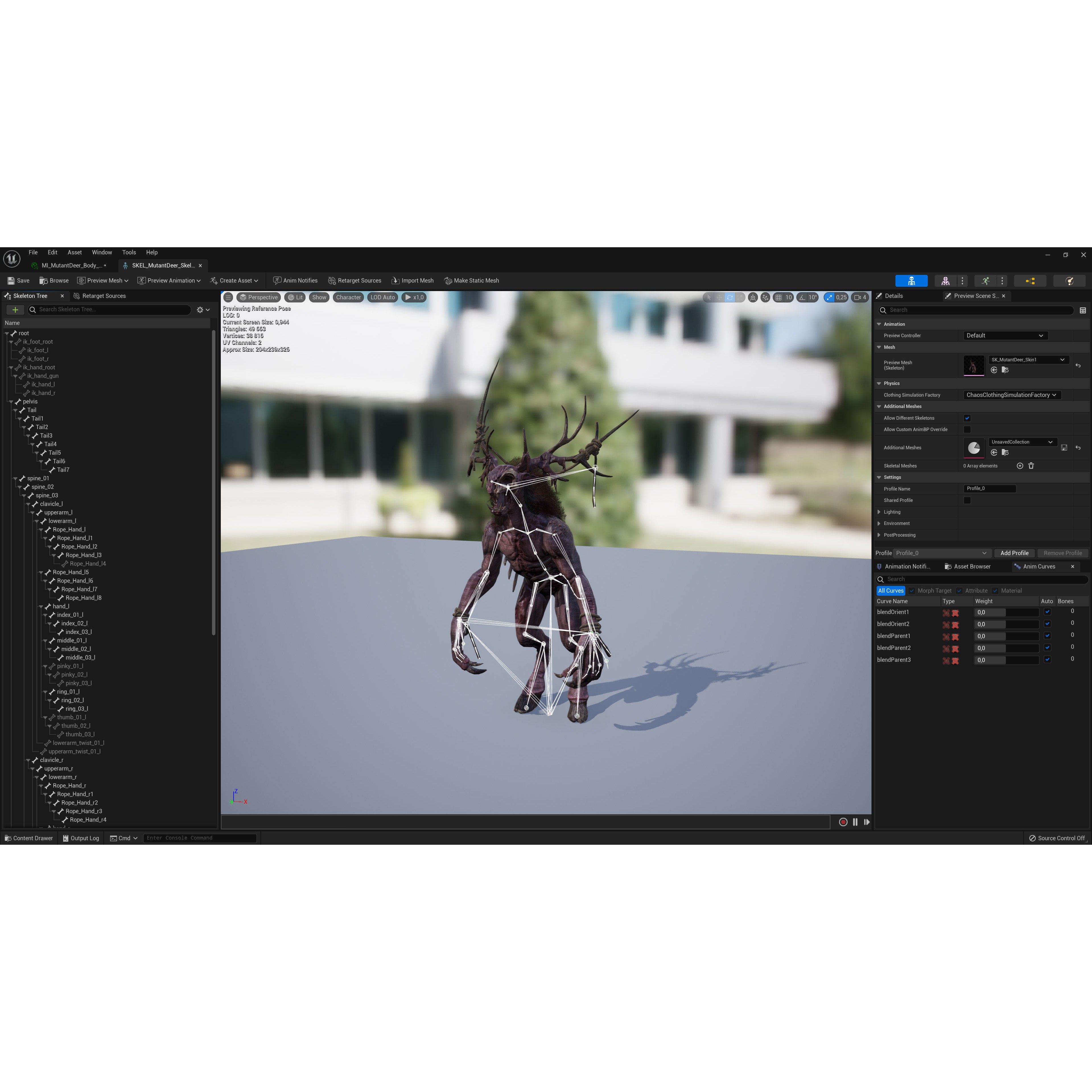 Mutant Deer 3D Model – Low Poly Character with 37 Animations, FBX