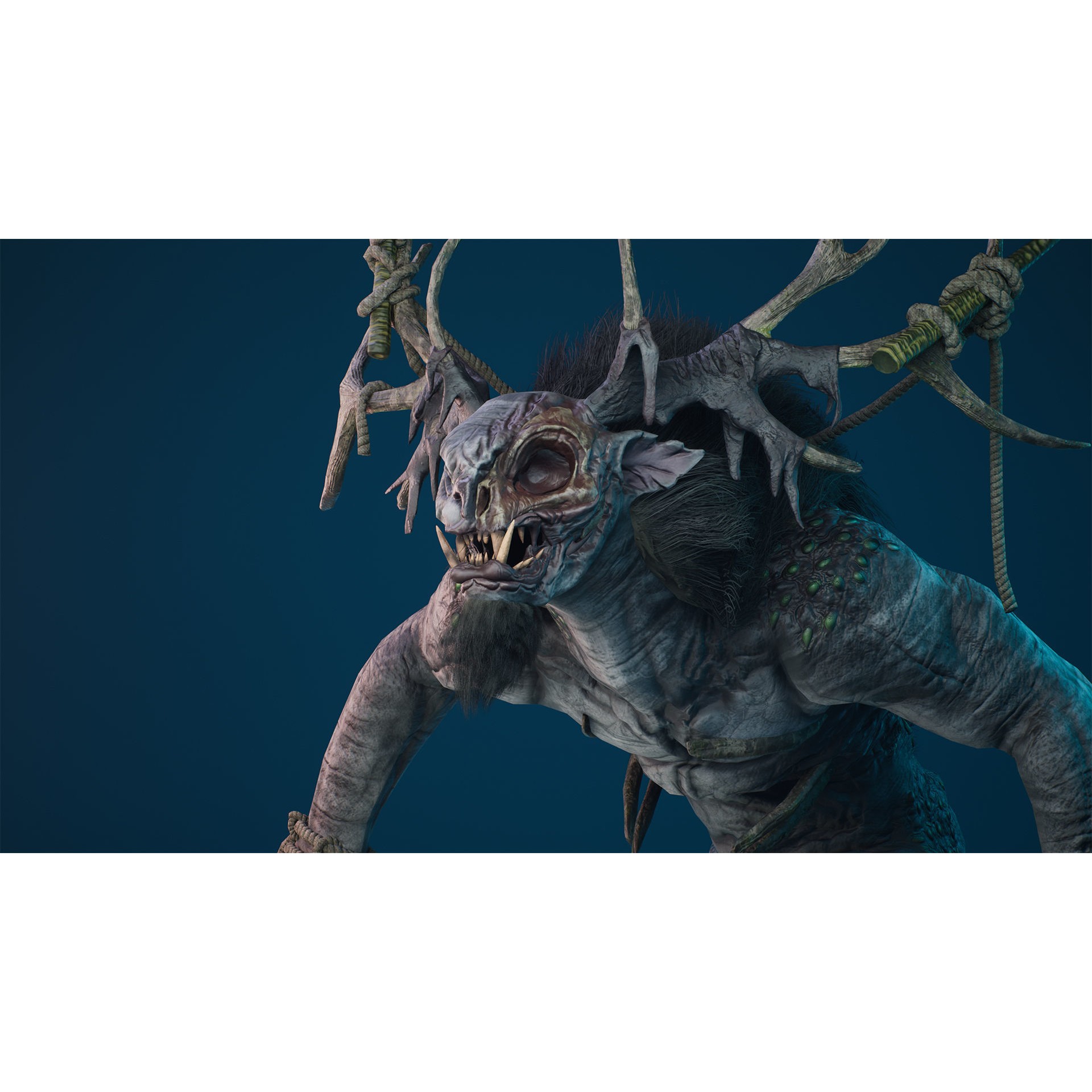 Mutant Deer 3D Model – Low Poly Character with 37 Animations, FBX - View 10